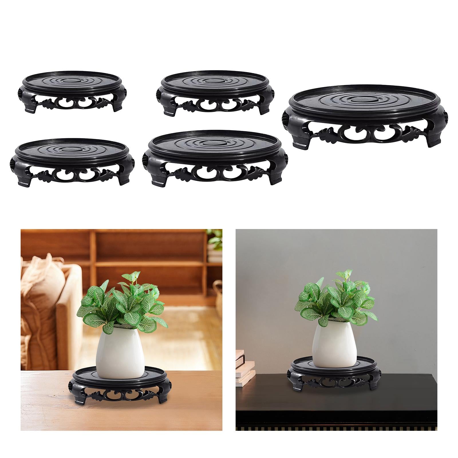 3xPP Fishbowl Stand Pedestal Planter Stand Flower Pot Base for Home Decoration 9.7cm