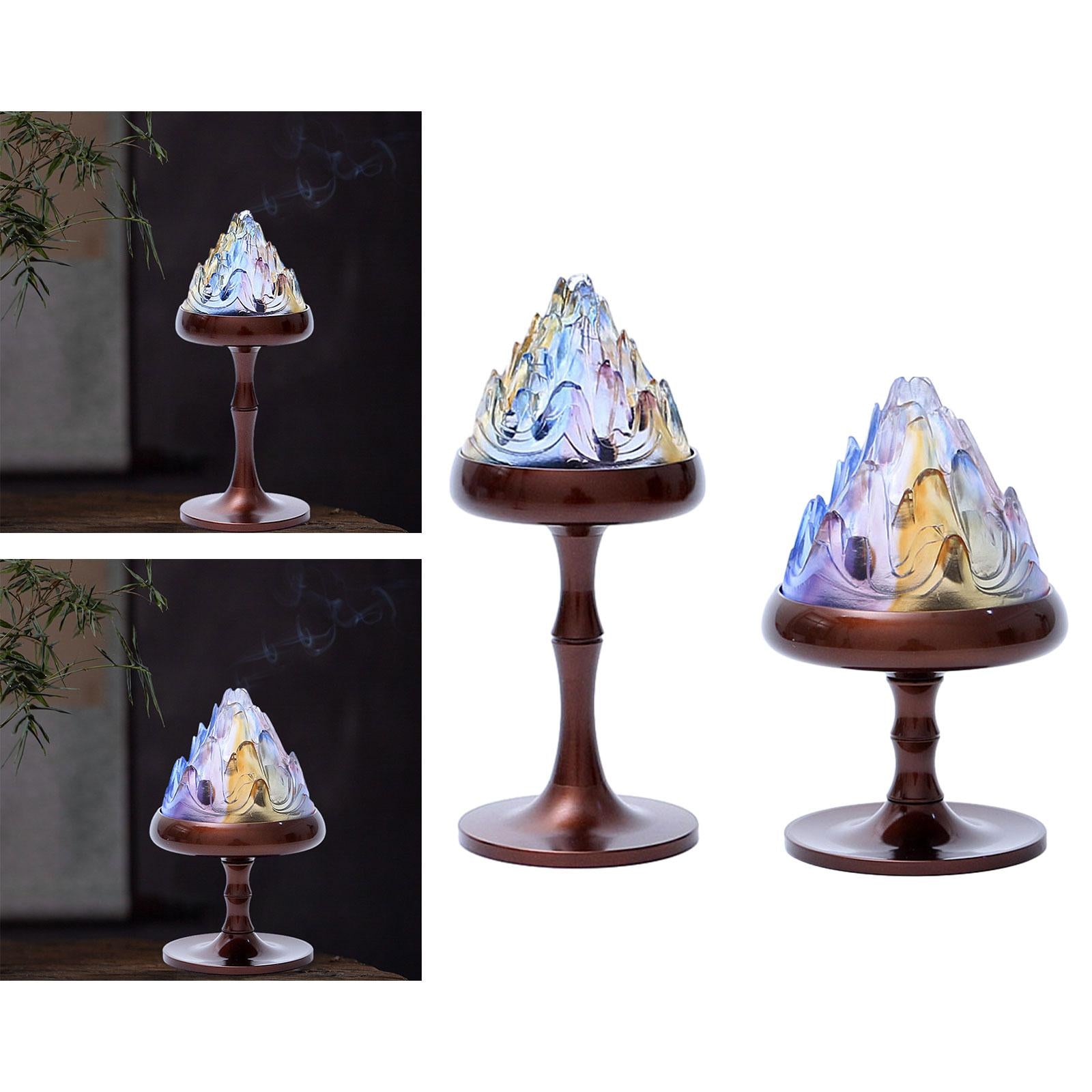 Incense Burner with Lid Glaze Lid Copper Incense Burner for Office Household S