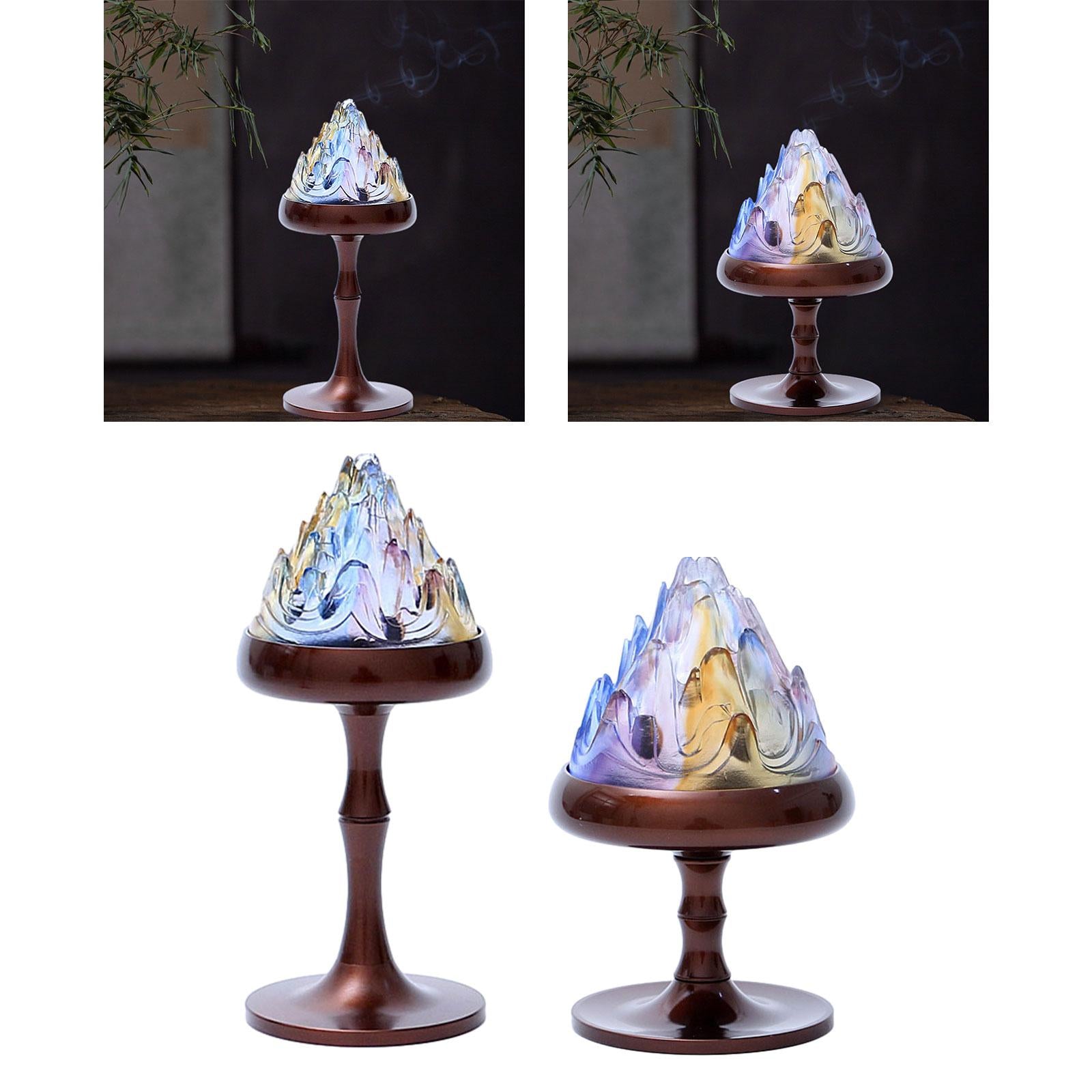 Incense Burner with Lid Glaze Lid Copper Incense Burner for Office Household S