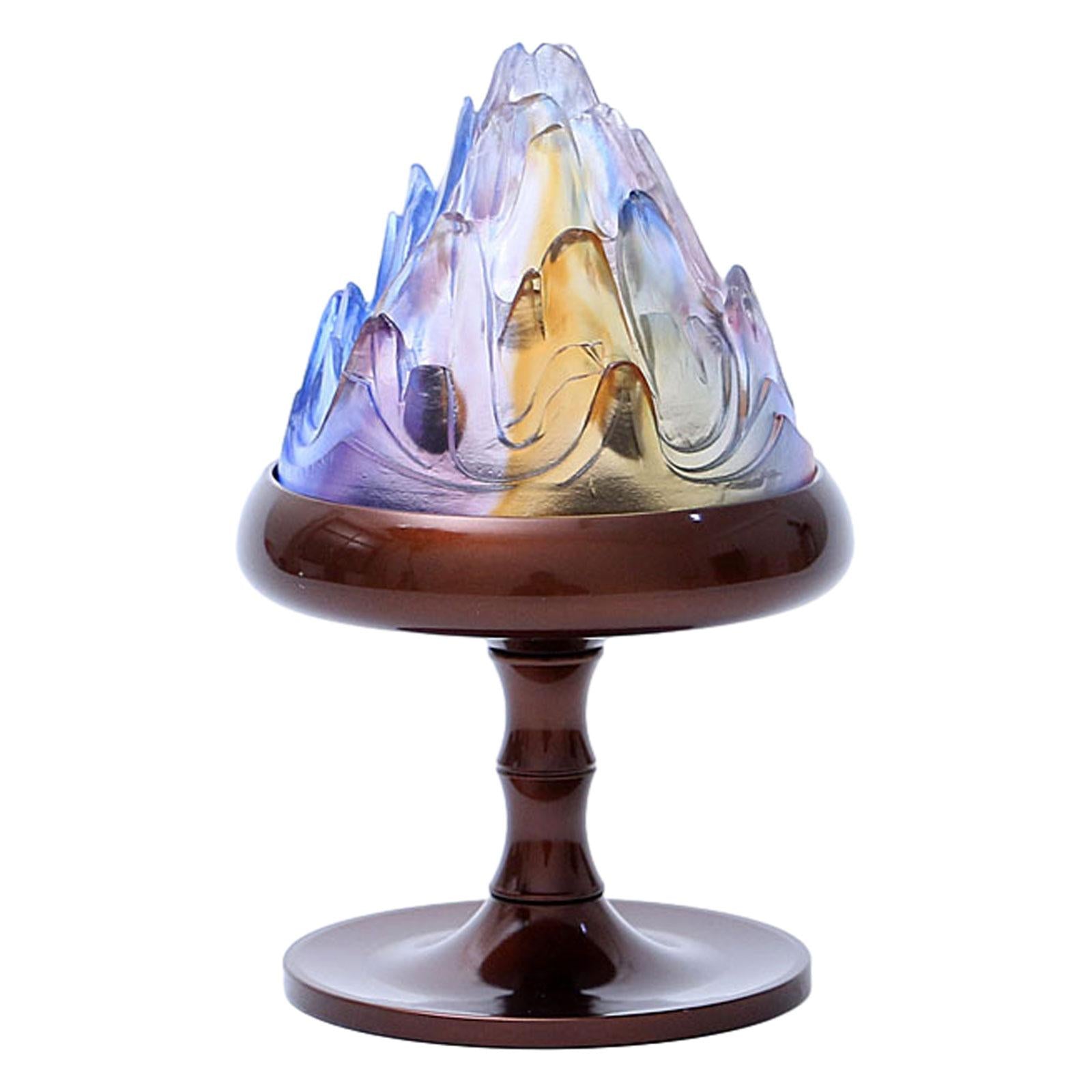 Incense Burner with Lid Glaze Lid Copper Incense Burner for Office Household L