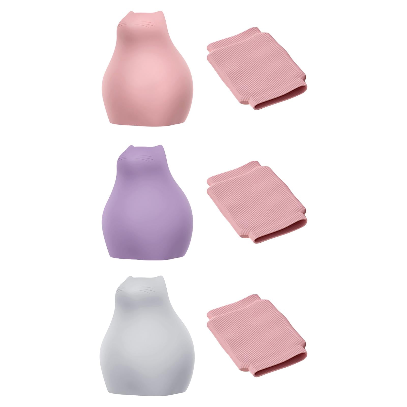 Silicone Hot Water Bag Holiday Gifts Warm Water Bag for Hand Feet Women Home Pink