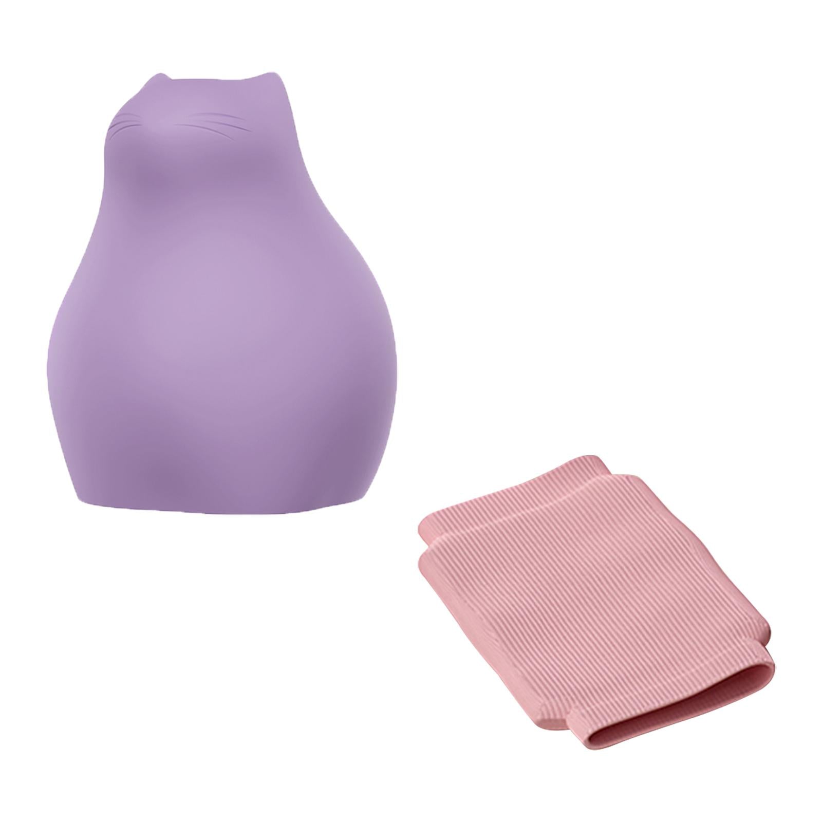 Silicone Hot Water Bag Holiday Gifts Warm Water Bag for Hand Feet Women Home Purple