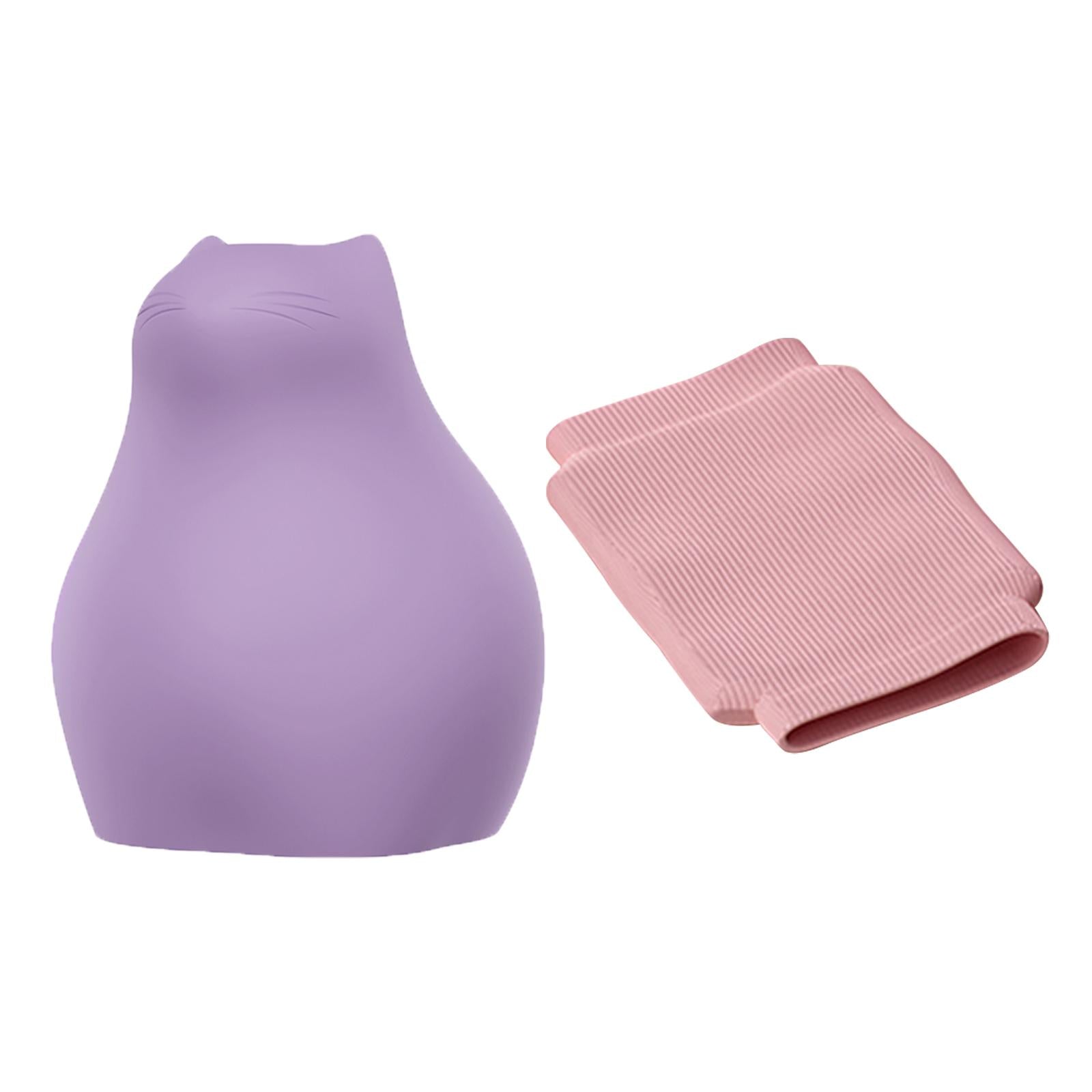 Silicone Hot Water Bag Holiday Gifts Warm Water Bag for Hand Feet Women Home Purple