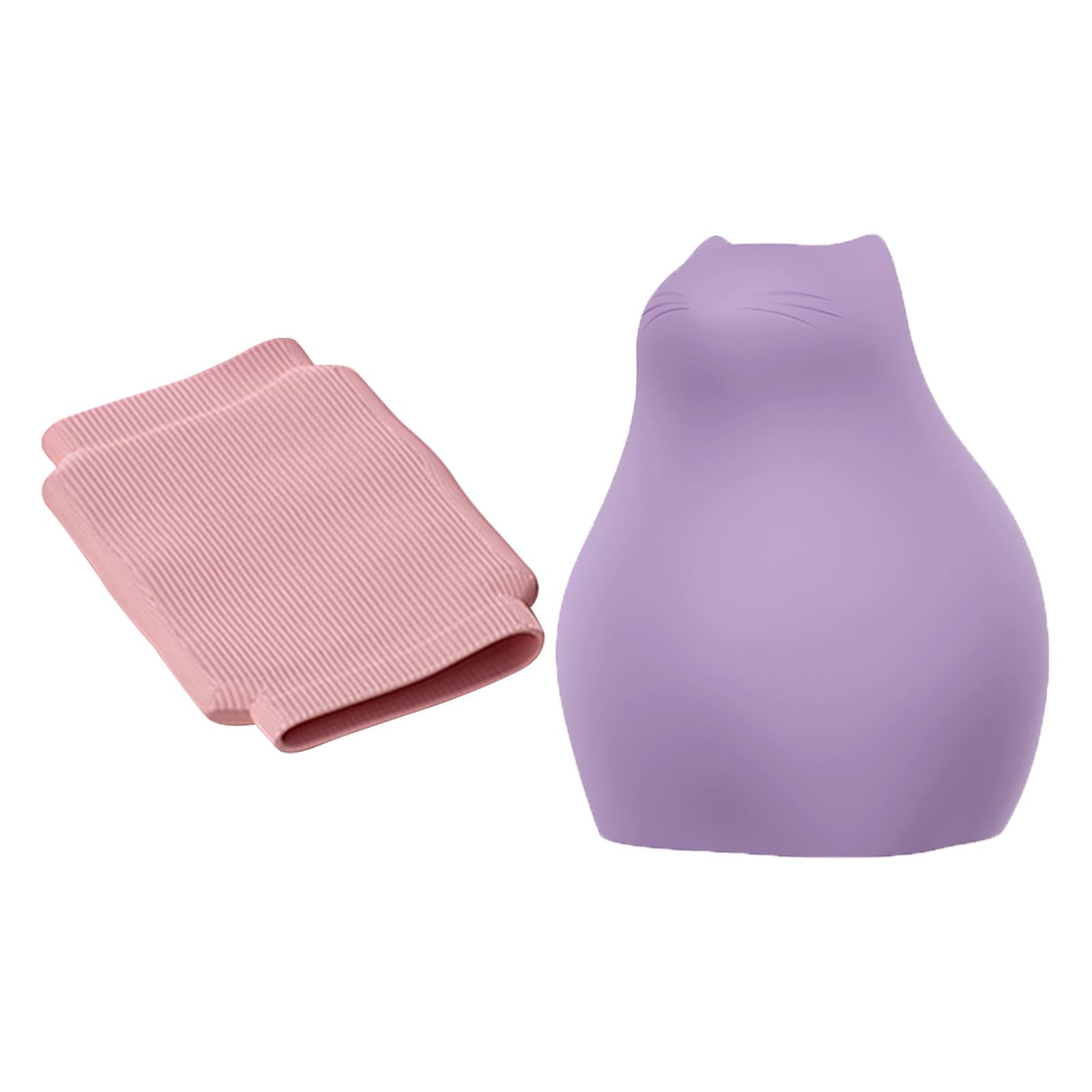 Silicone Hot Water Bag Holiday Gifts Warm Water Bag for Hand Feet Women Home Purple