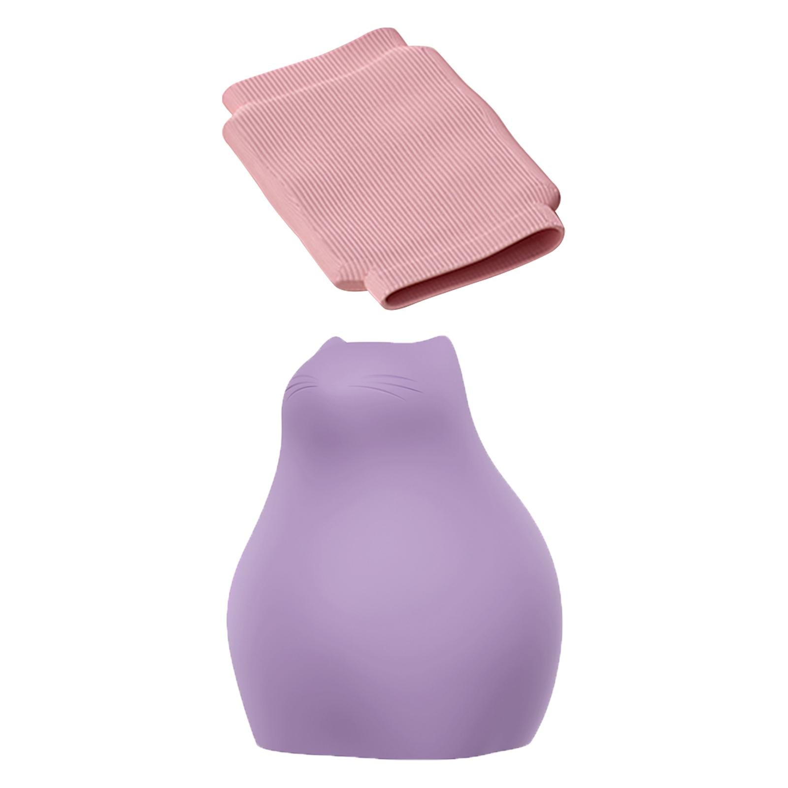 Silicone Hot Water Bag Holiday Gifts Warm Water Bag for Hand Feet Women Home Purple