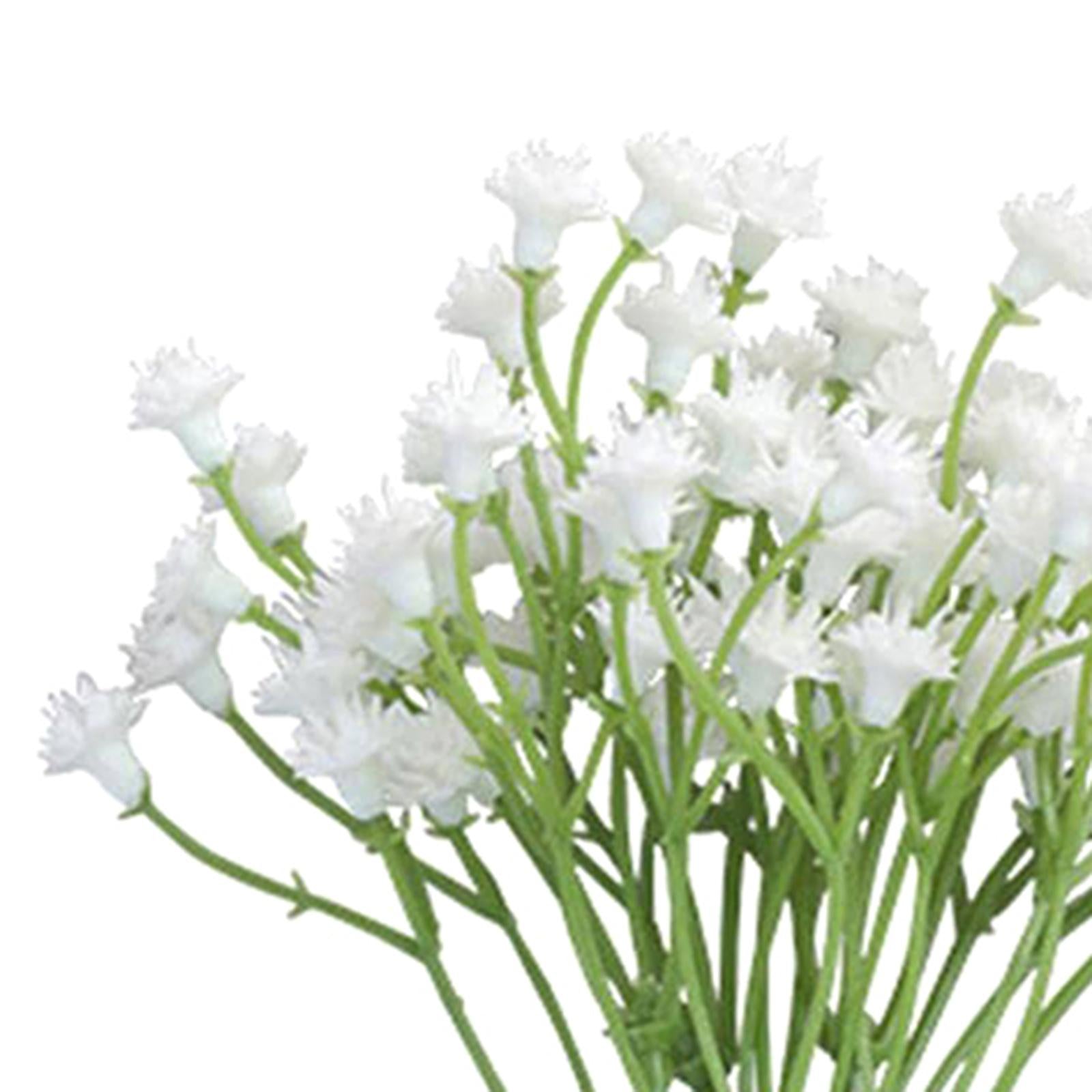 3 Pieces Babys Breath Artificial Flowers for Garden Home Arrangement Wedding White