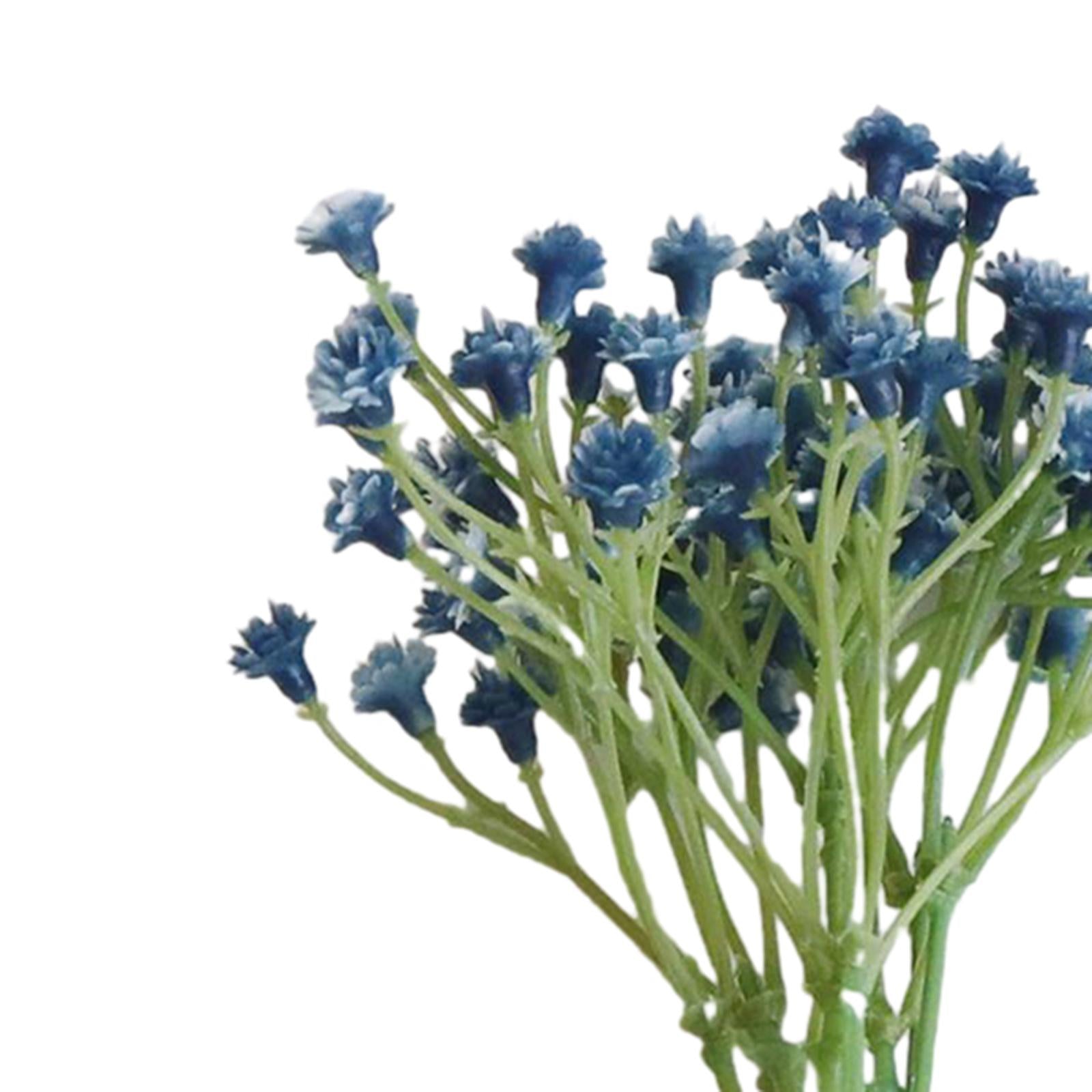 3 Pieces Babys Breath Artificial Flowers for Garden Home Arrangement Wedding Blue