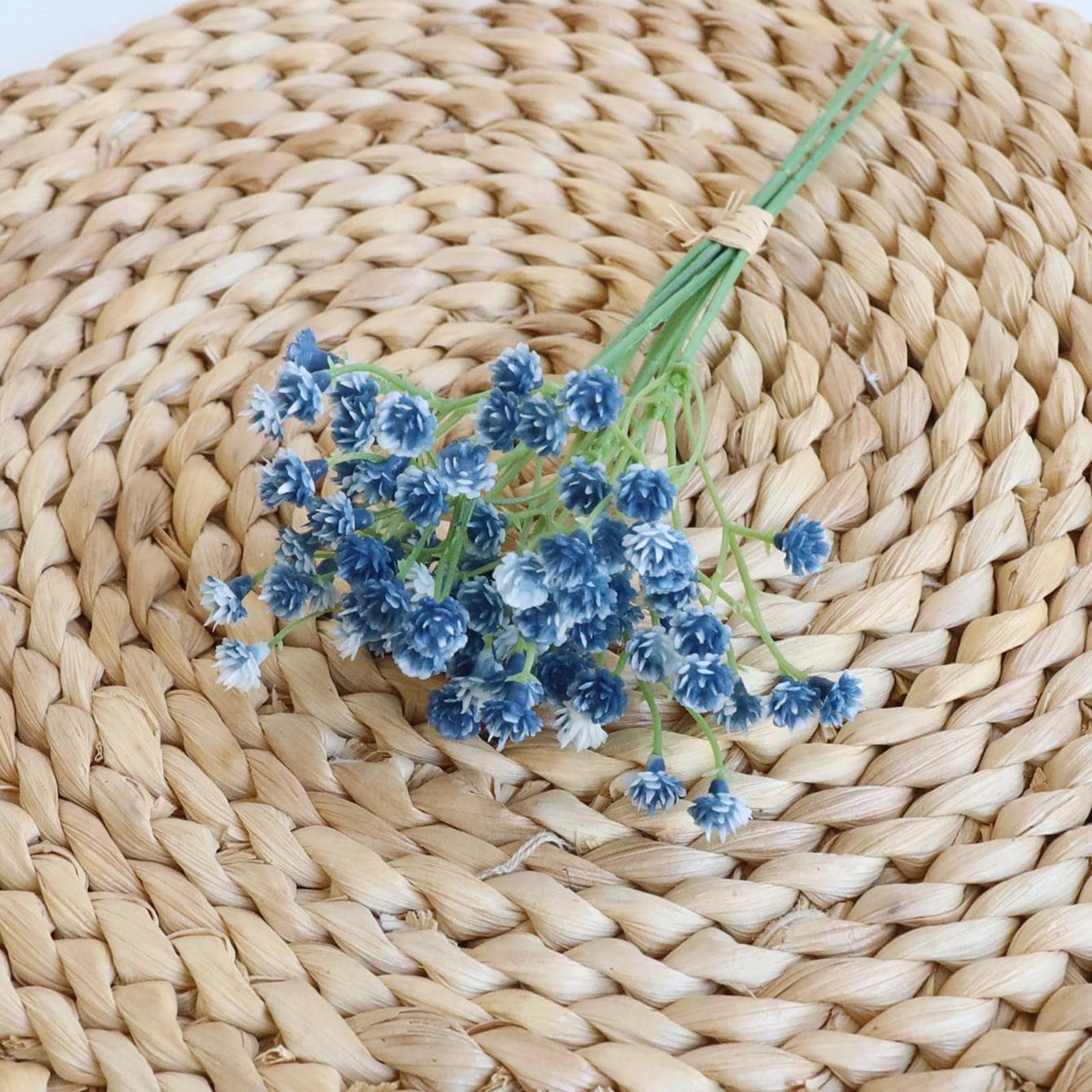 3 Pieces Babys Breath Artificial Flowers for Garden Home Arrangement Wedding Blue