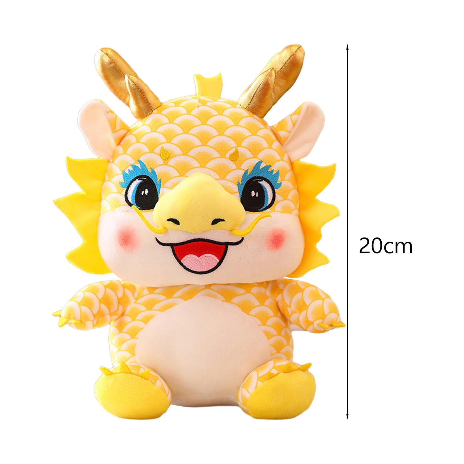 Chinese New Year Dragon Plush Toy Kids Holiday Stuffed Animal Birthday Gifts Yellow