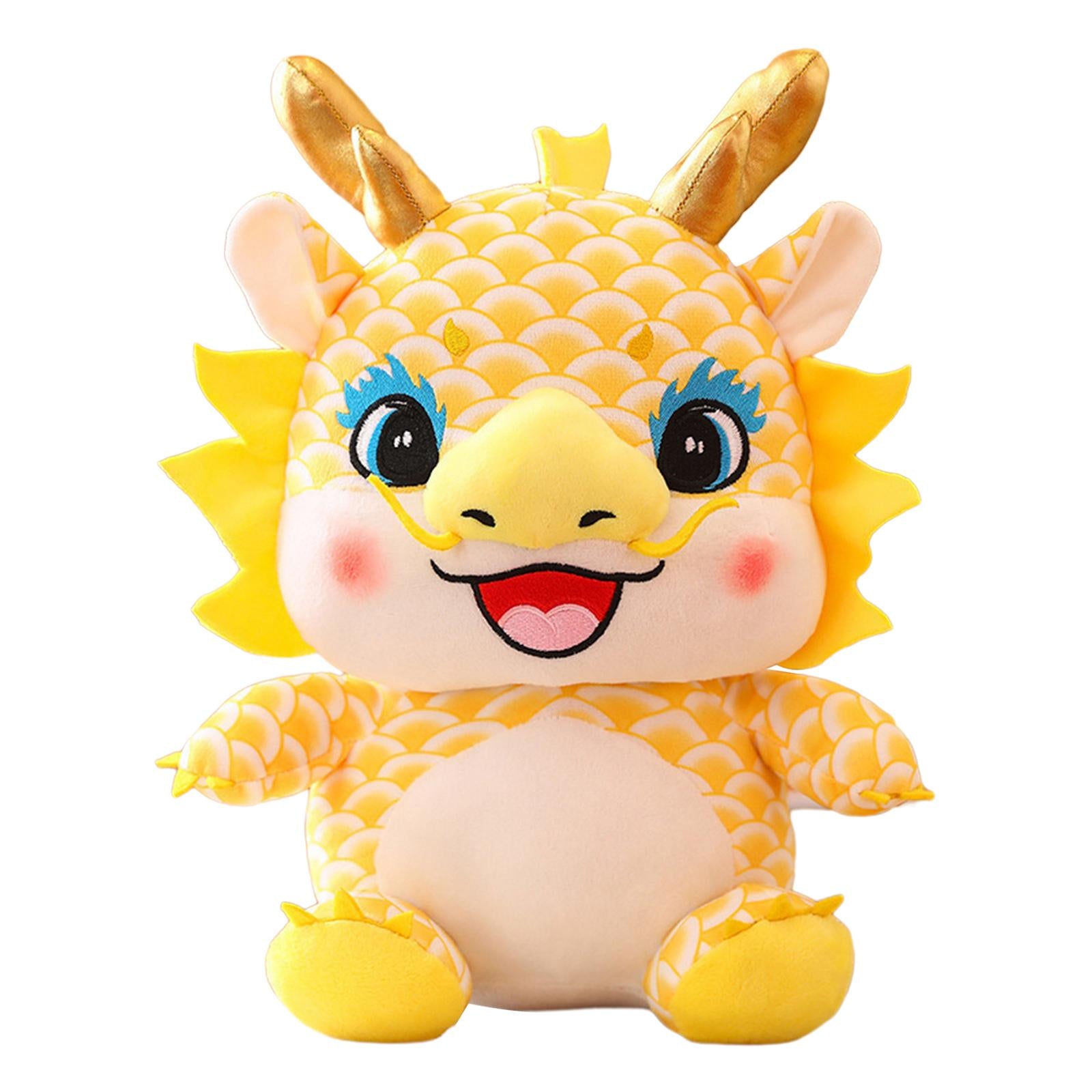 Chinese New Year Dragon Plush Toy Kids Holiday Stuffed Animal Birthday Gifts Yellow
