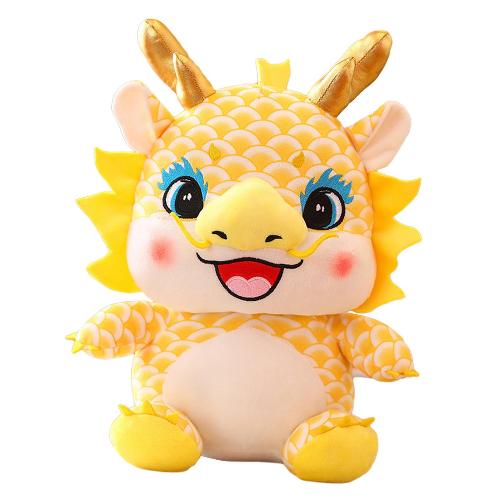 Chinese New Year Dragon Plush Toy Kids Holiday Stuffed Animal Birthday Gifts Yellow