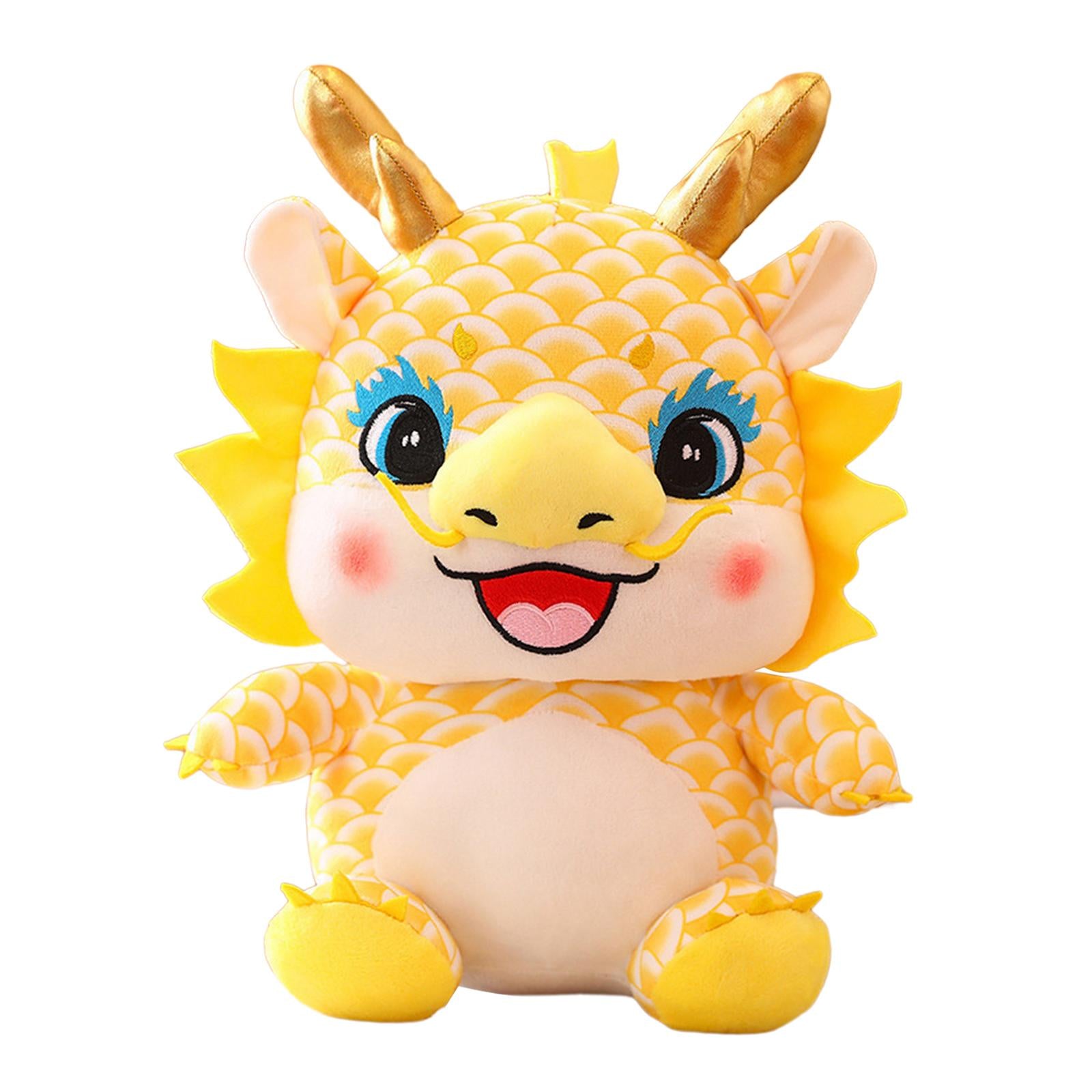 Chinese New Year Dragon Plush Toy Kids Holiday Stuffed Animal Birthday Gifts Yellow