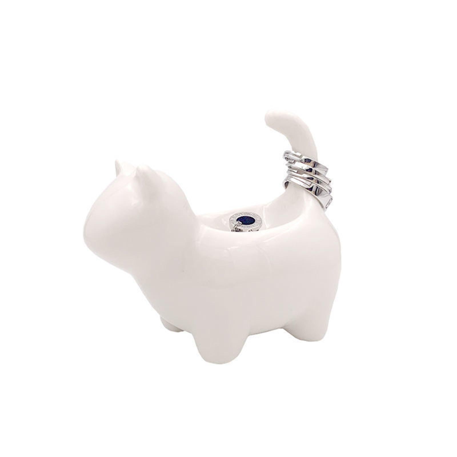 Ring Holder Handmade Holidays Wedding Cat Statue for Office Bathroom Bedroom