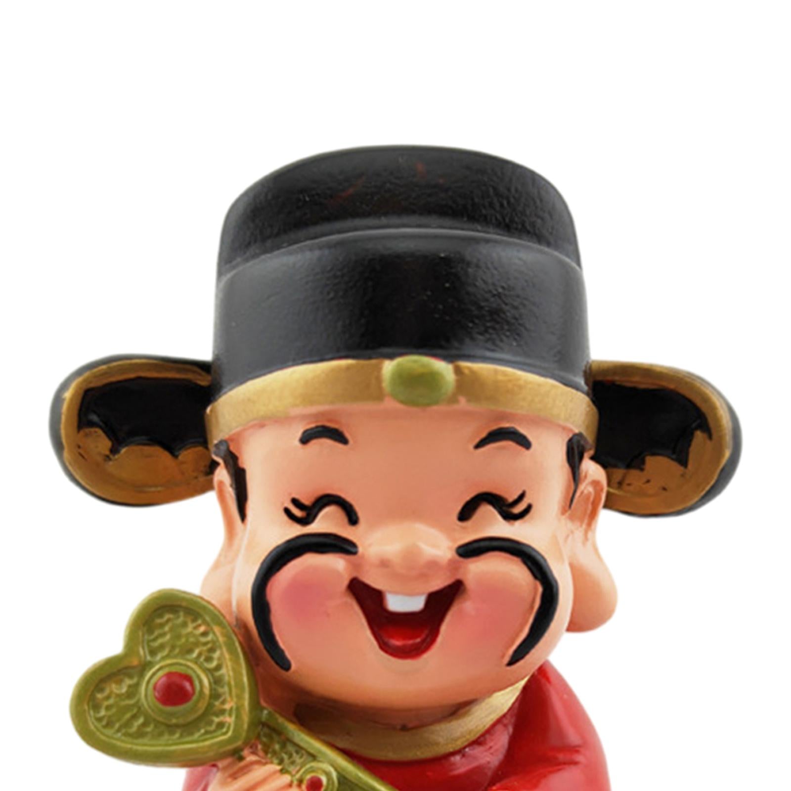 God of Fortune Figurine Desktop Ornament for Living Room Bedroom Centerpiece Style B