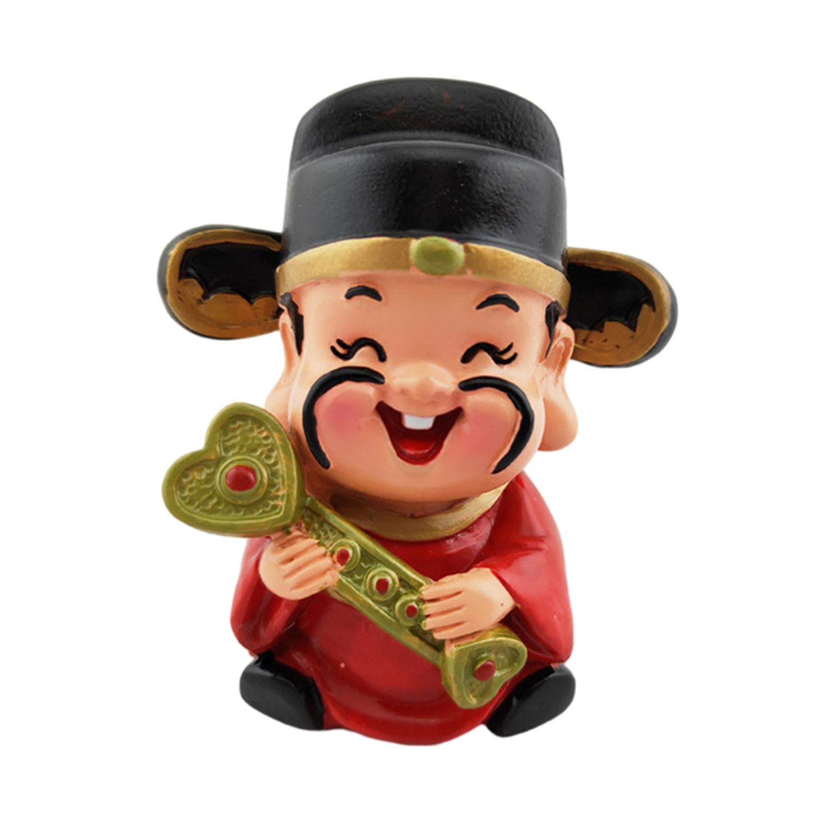 God of Fortune Figurine Desktop Ornament for Living Room Bedroom Centerpiece Style B