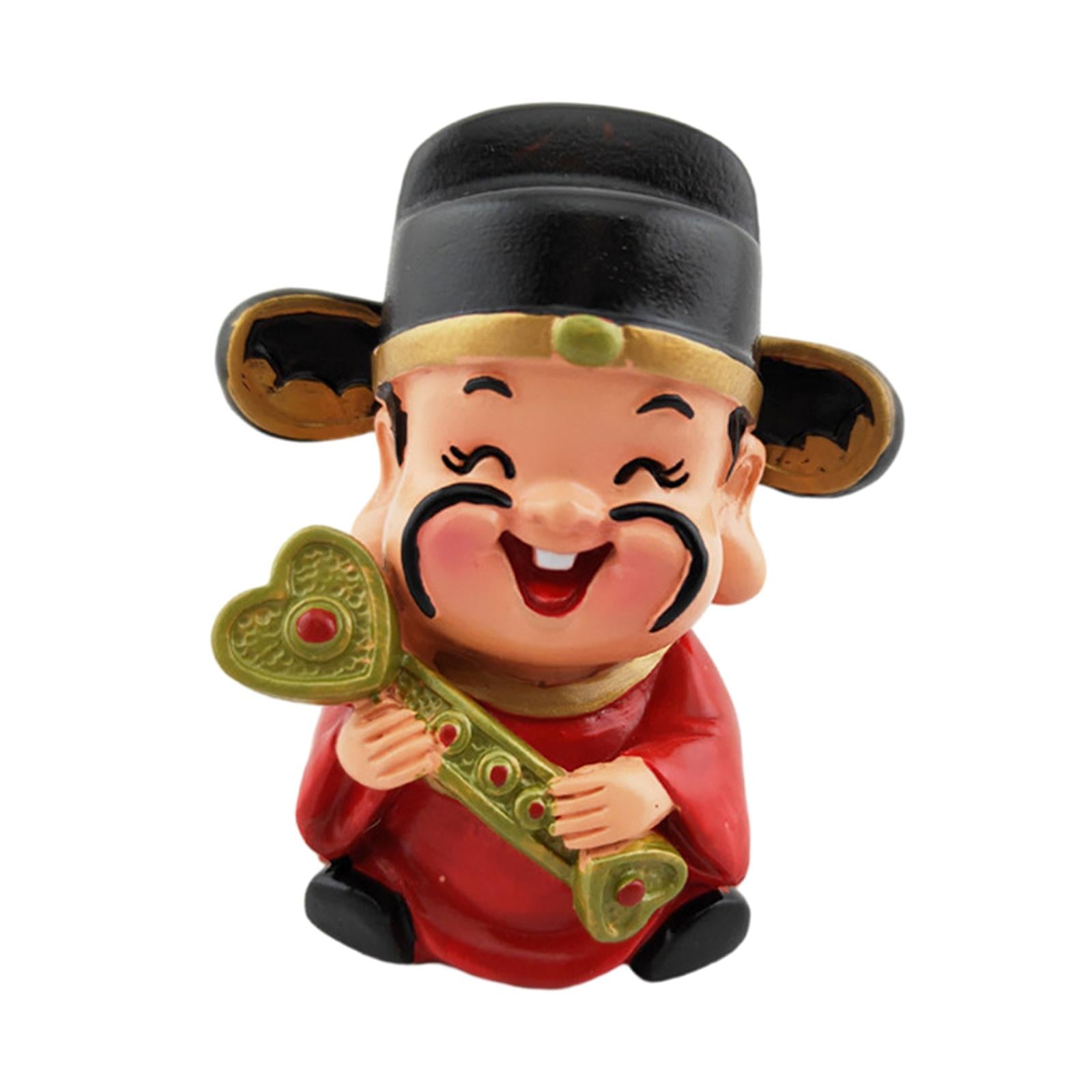 God of Fortune Figurine Desktop Ornament for Living Room Bedroom Centerpiece Style B