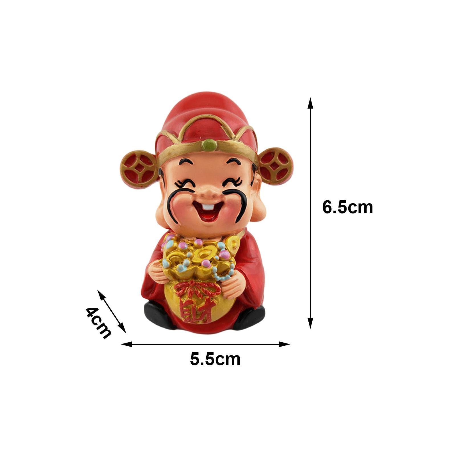 God of Fortune Figurine Desktop Ornament for Living Room Bedroom Centerpiece Style E