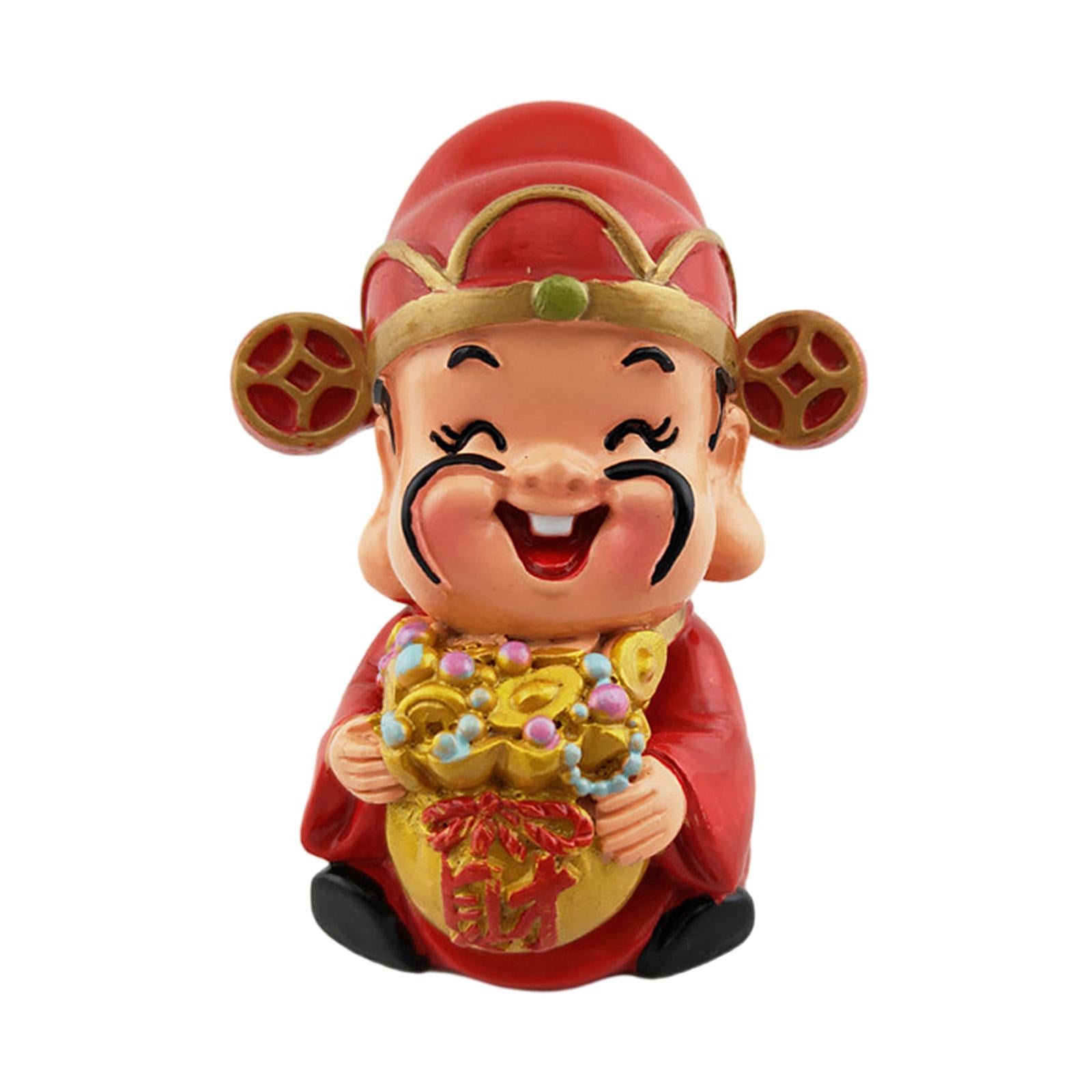 God of Fortune Figurine Desktop Ornament for Living Room Bedroom Centerpiece Style E