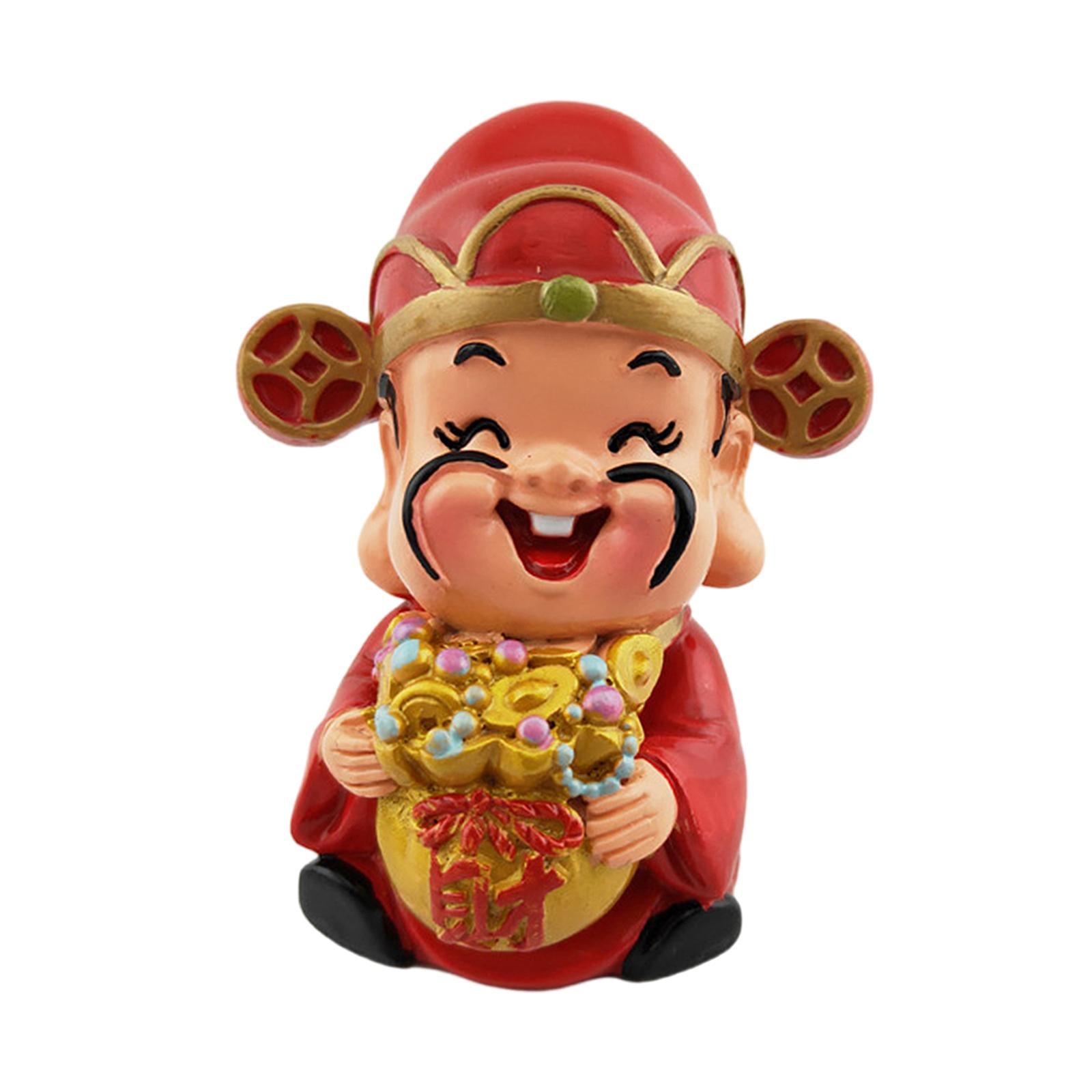 God of Fortune Figurine Desktop Ornament for Living Room Bedroom Centerpiece Style E