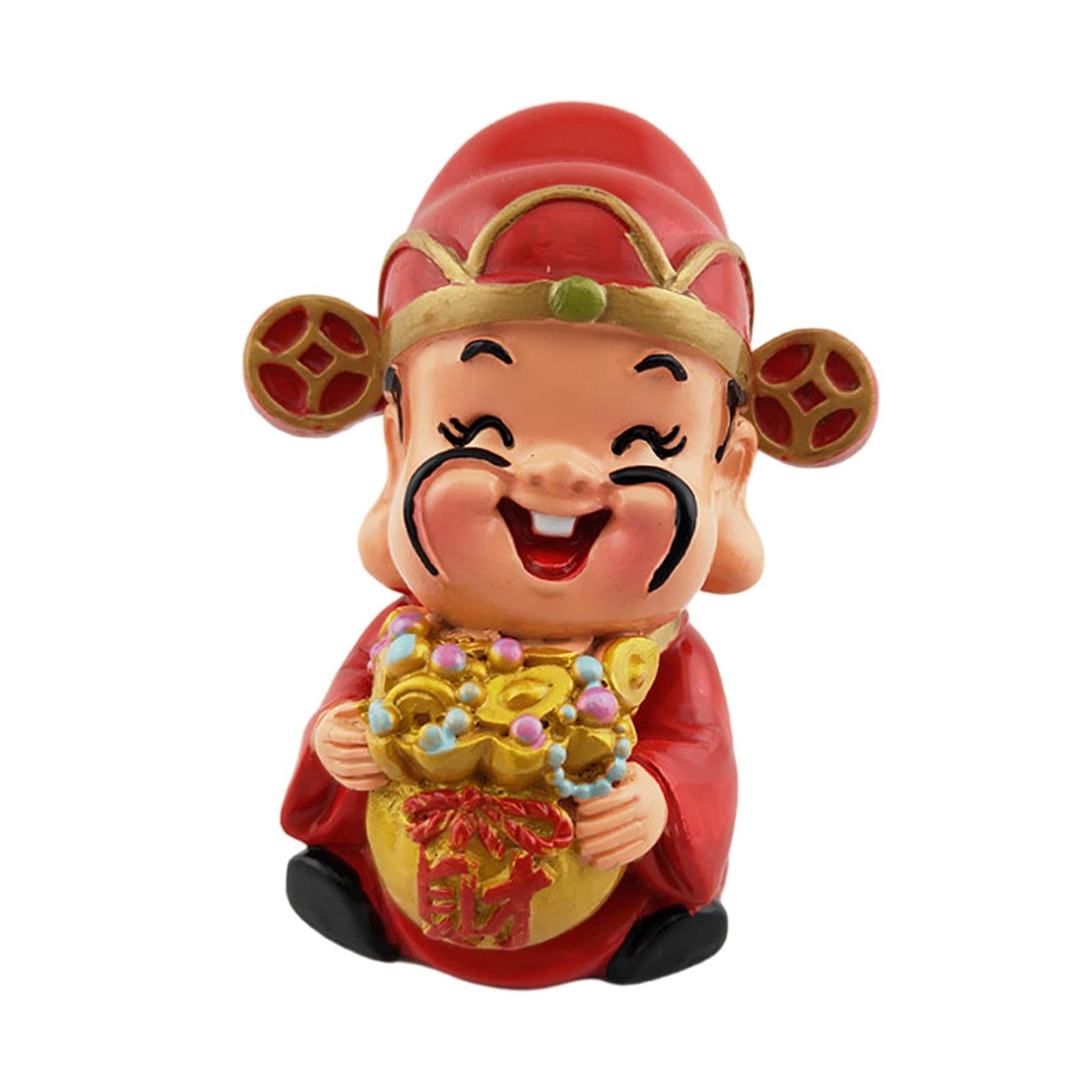 God of Fortune Figurine Desktop Ornament for Living Room Bedroom Centerpiece Style E