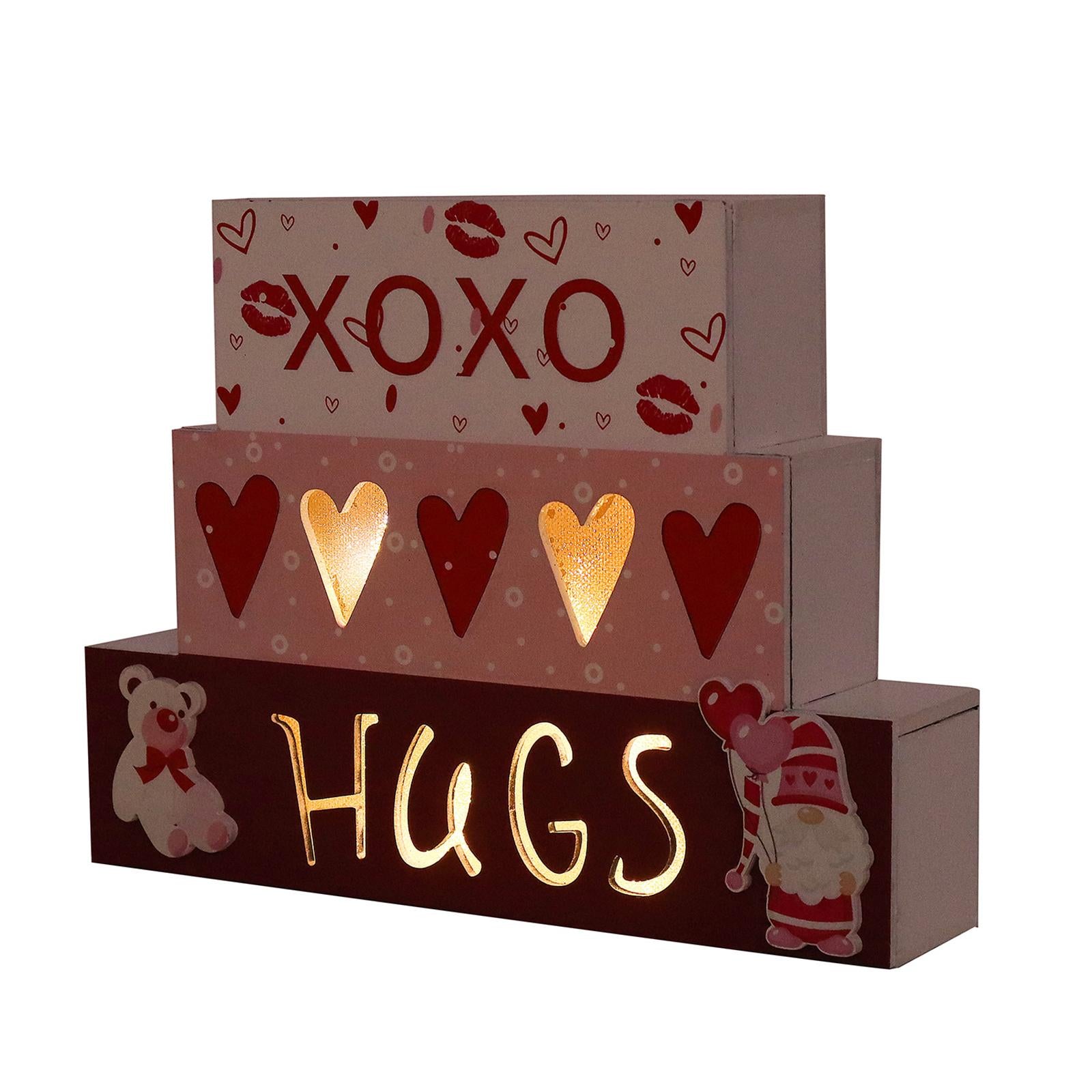 Xoxo Wooden Sign Valentine's Day Decor for Mother's Day Birthday Anniversary