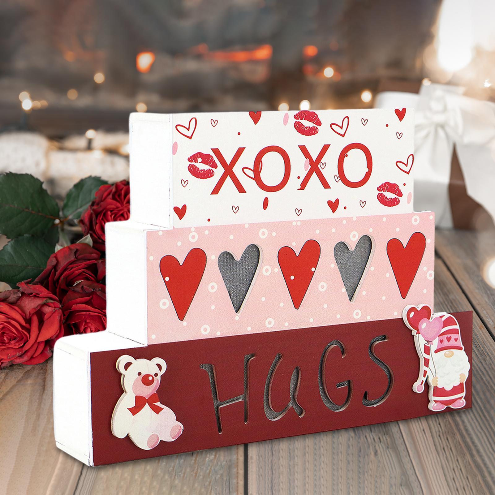 Xoxo Wooden Sign Valentine's Day Decor for Mother's Day Birthday Anniversary