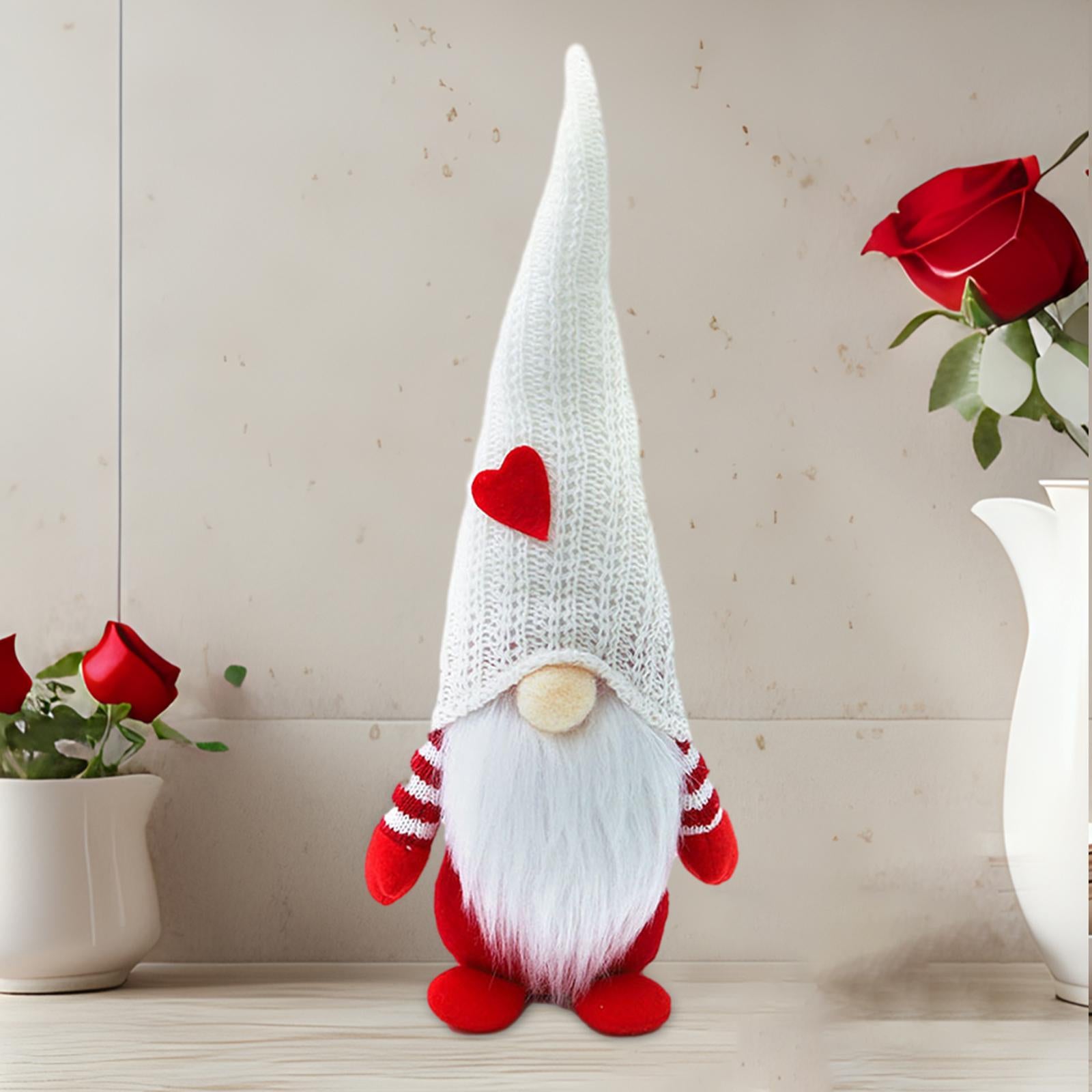 Valentines Day Gnome Dolls Valentines Day Decor Gnome for Home Bedroom Hotel White