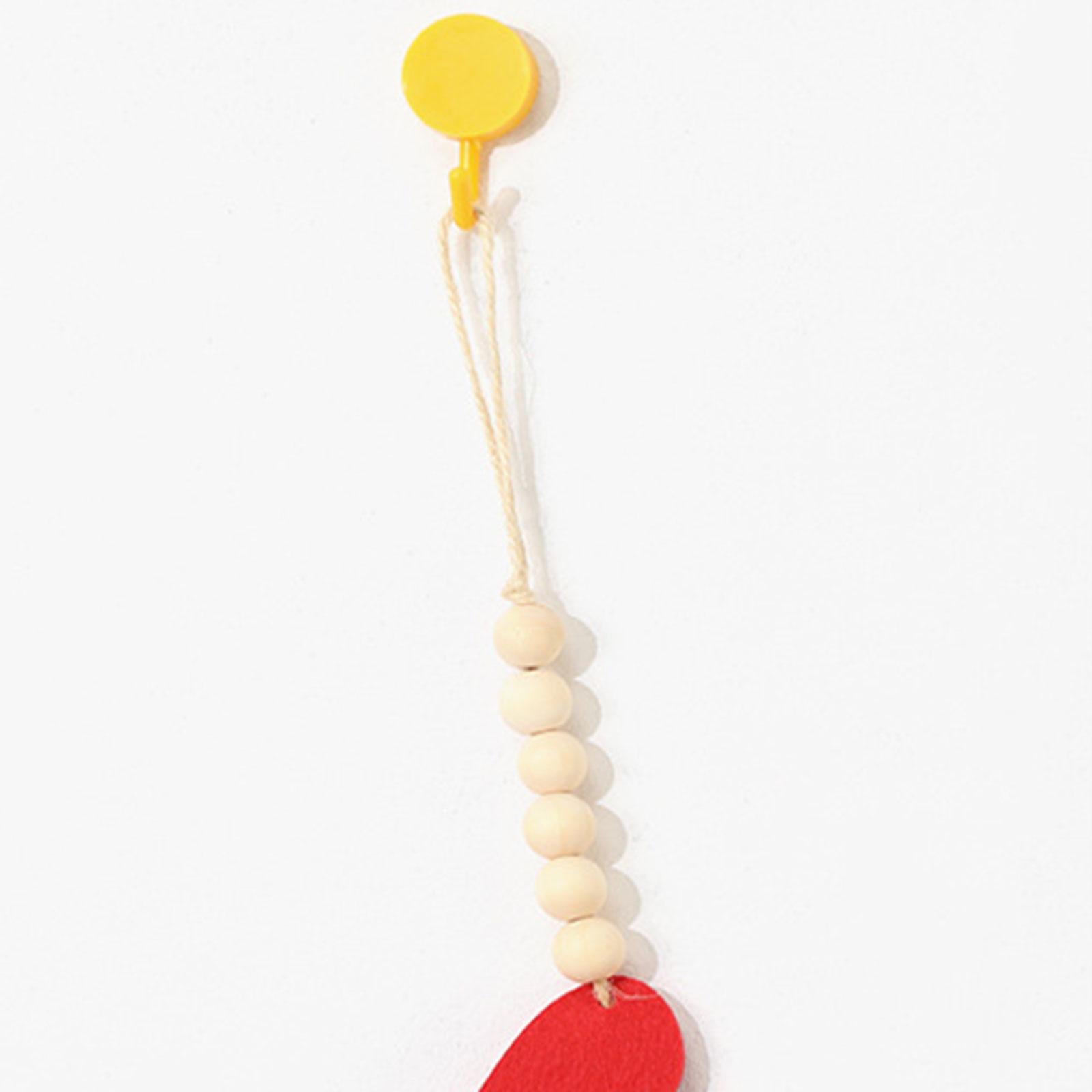 Heart Beads Love Knots Craft Rustic Valentine Wood Bead for Garland DIY Home