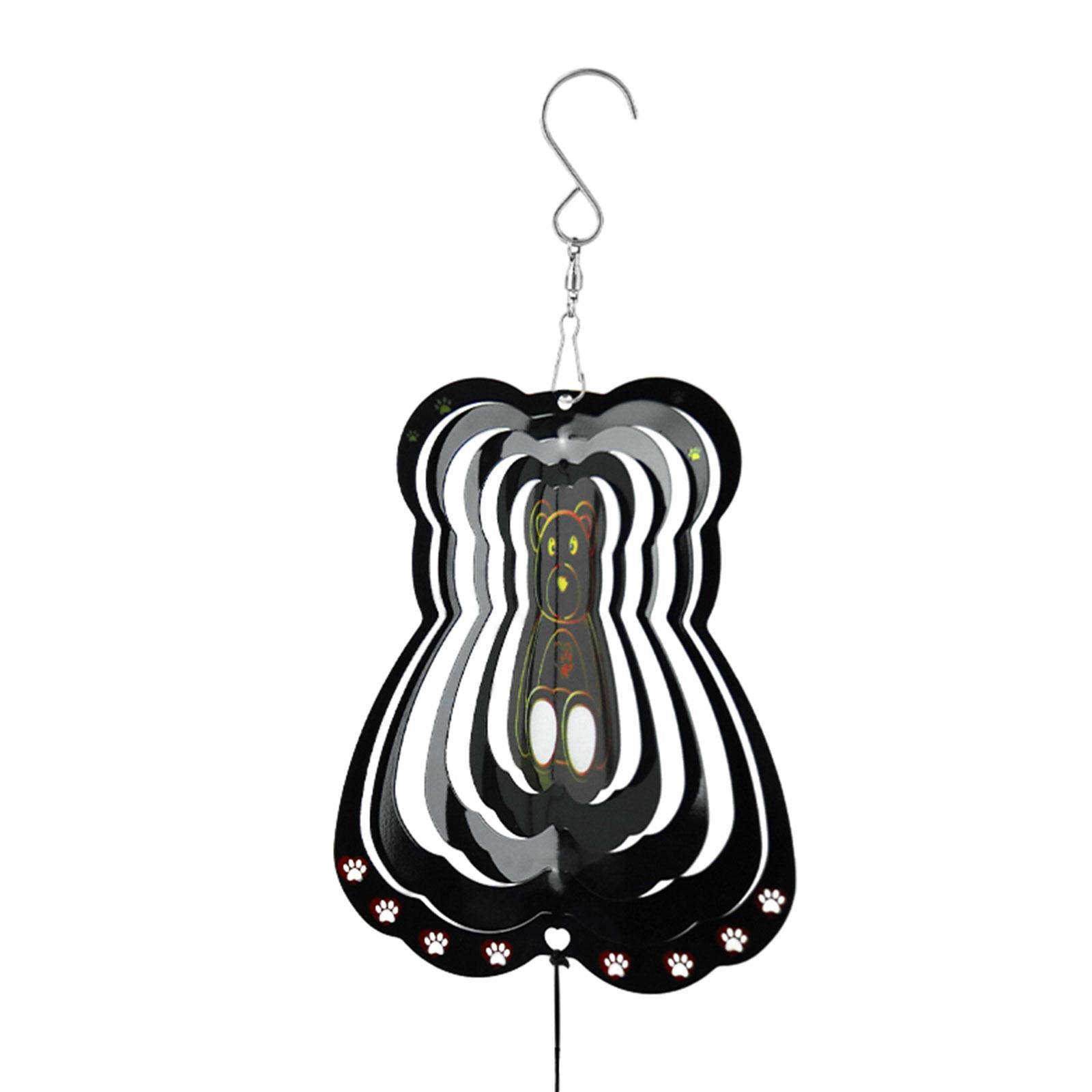 Wind Chime Valentine's Day Decoration for Thanksgiving Day Anniversary Party Black Bear