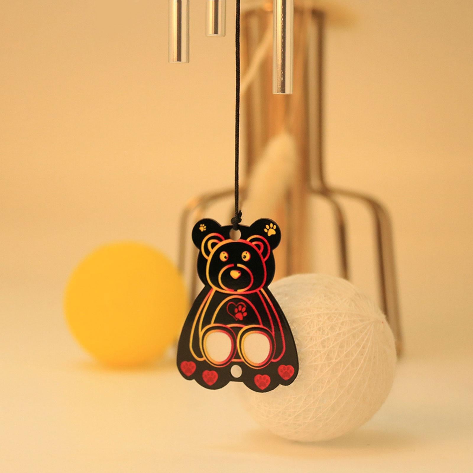 Wind Chime Valentine's Day Decoration for Thanksgiving Day Anniversary Party Black Bear