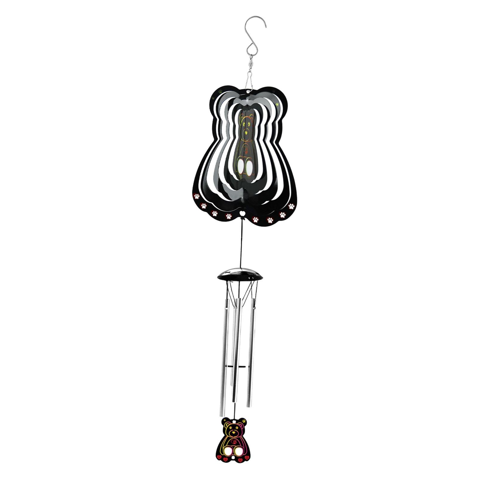 Wind Chime Valentine's Day Decoration for Thanksgiving Day Anniversary Party Black Bear