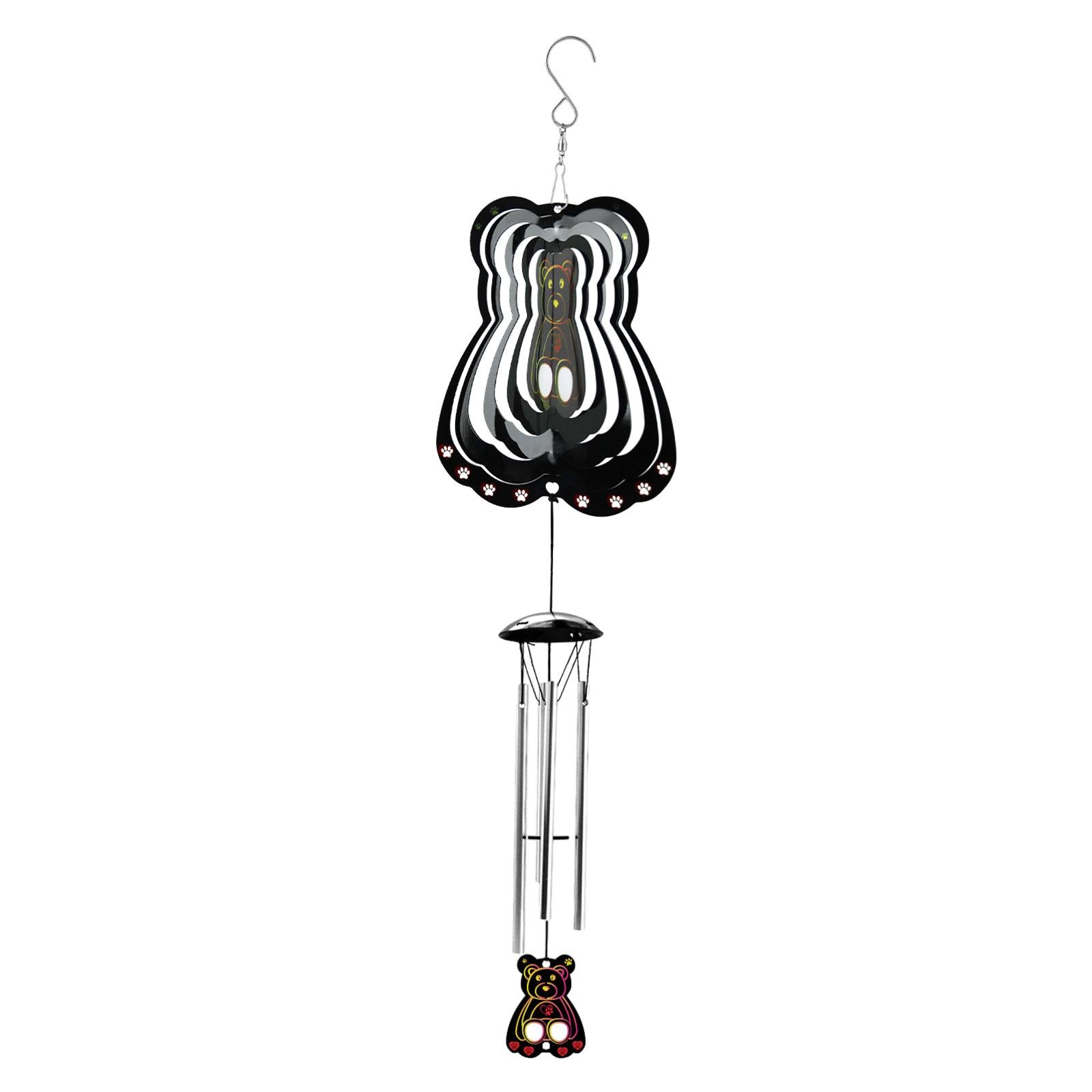 Wind Chime Valentine's Day Decoration for Thanksgiving Day Anniversary Party Black Bear