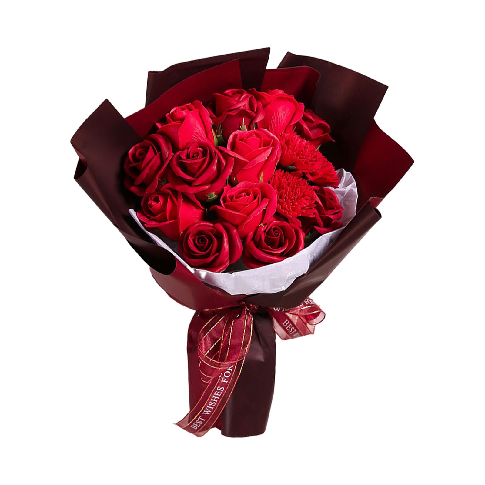 Valentines Day Soap Rose Flower Bouquet for Engagement Ceremony Mother's Day Red