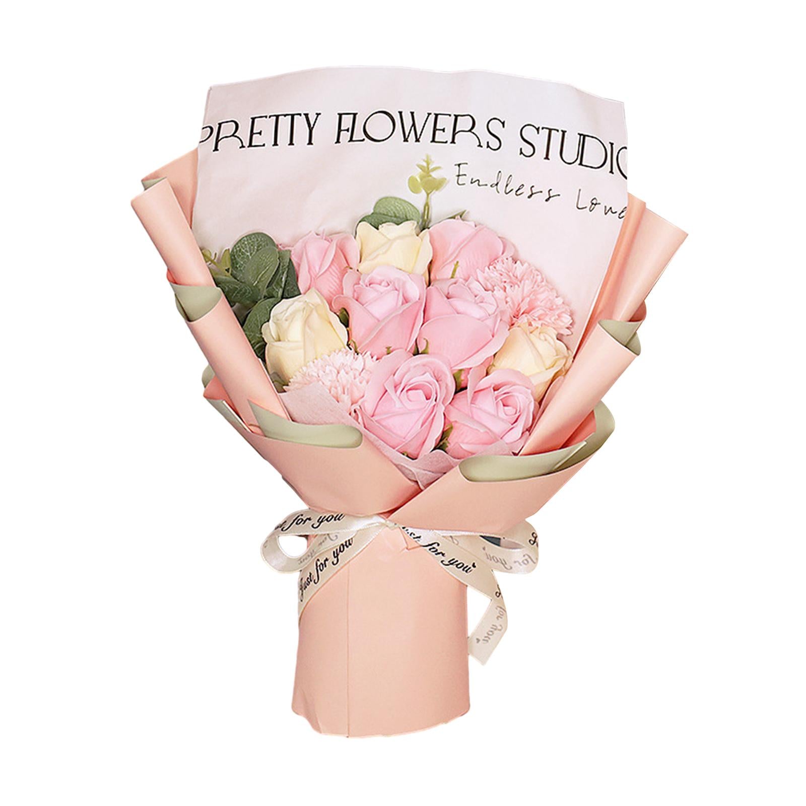 Soap Rose Flower Bouquet Valentines Day Gift for Mothers Day Multifunctional