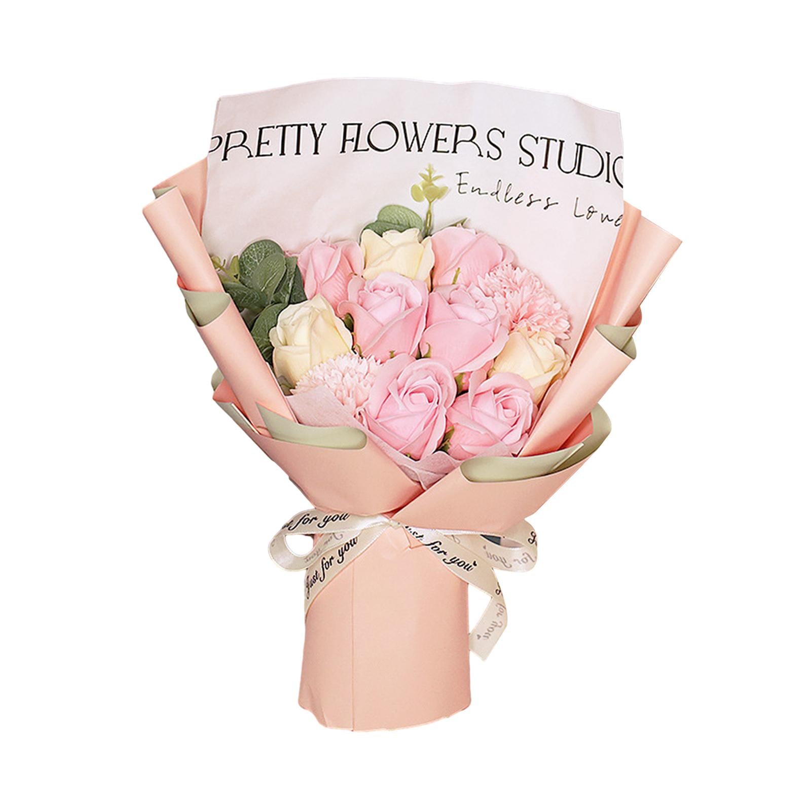 Soap Rose Flower Bouquet Valentines Day Gift for Mothers Day Multifunctional