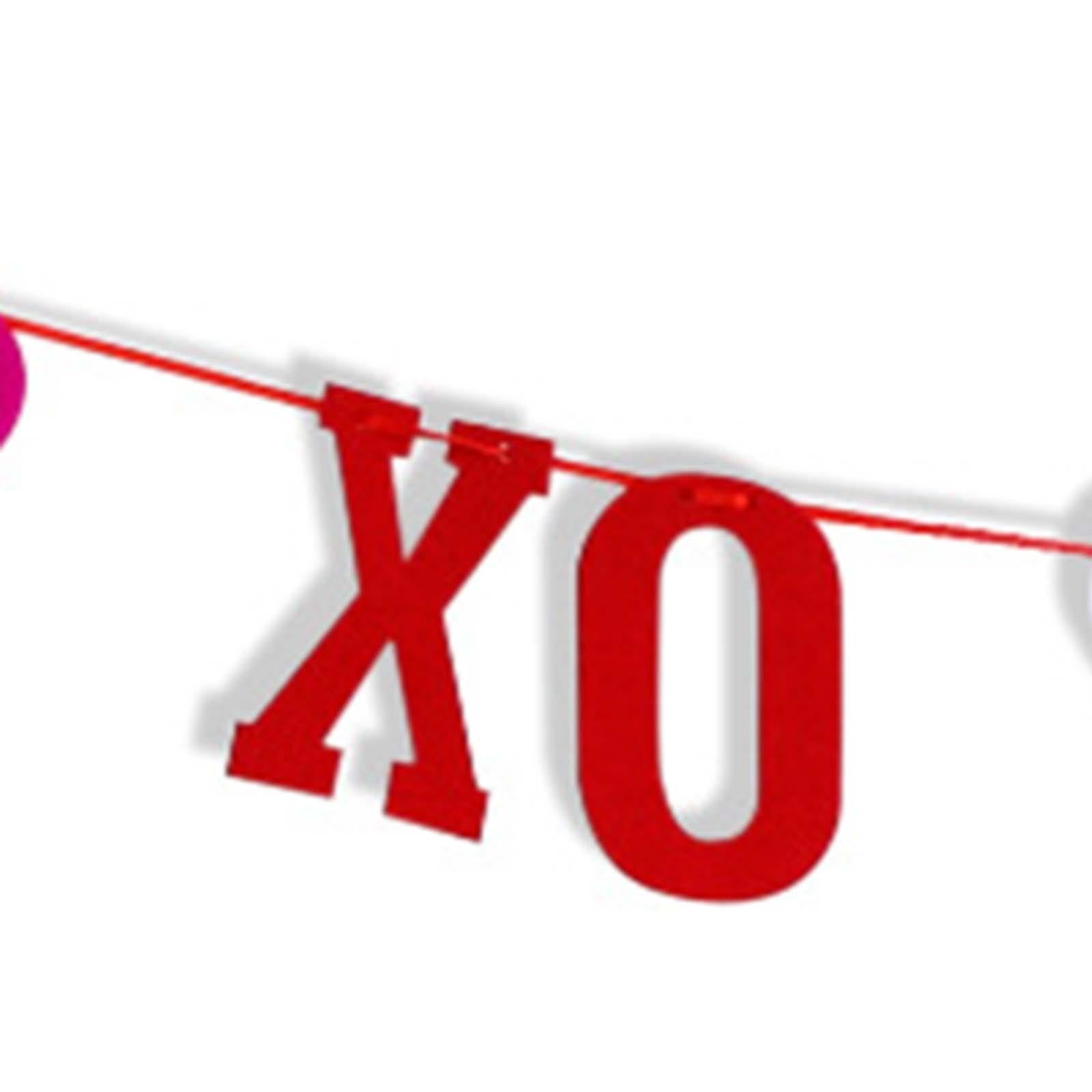 Valentines Day Burlap Banner Valentines Heart Banner for Birthday Home Party XO