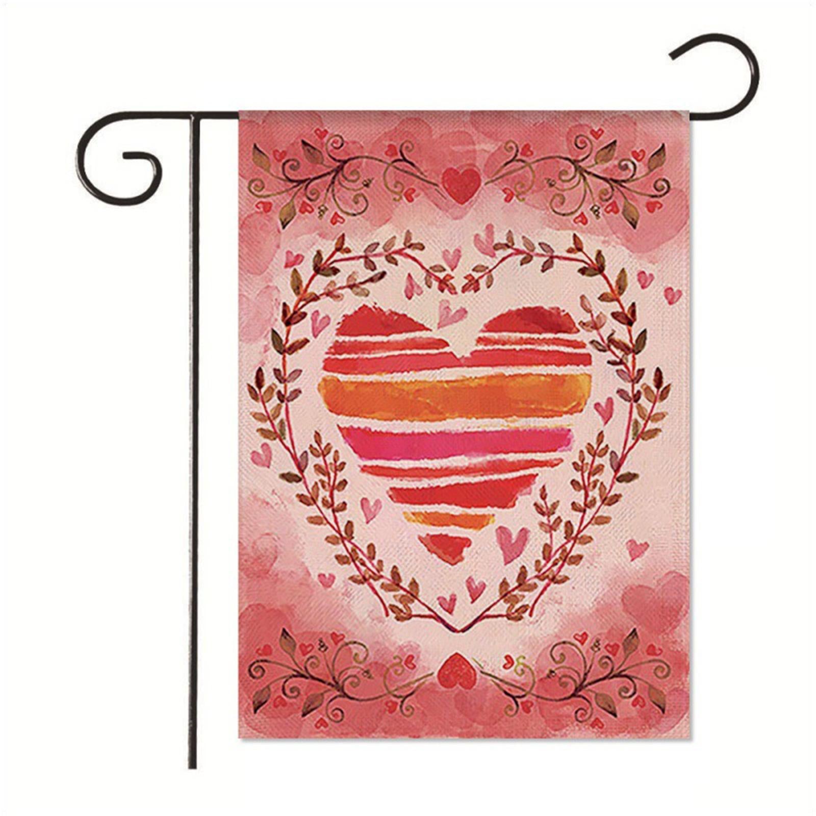 Valentine's Day Flag Valentine Flag Garden Flag for Outside Backyard Veranda Style A
