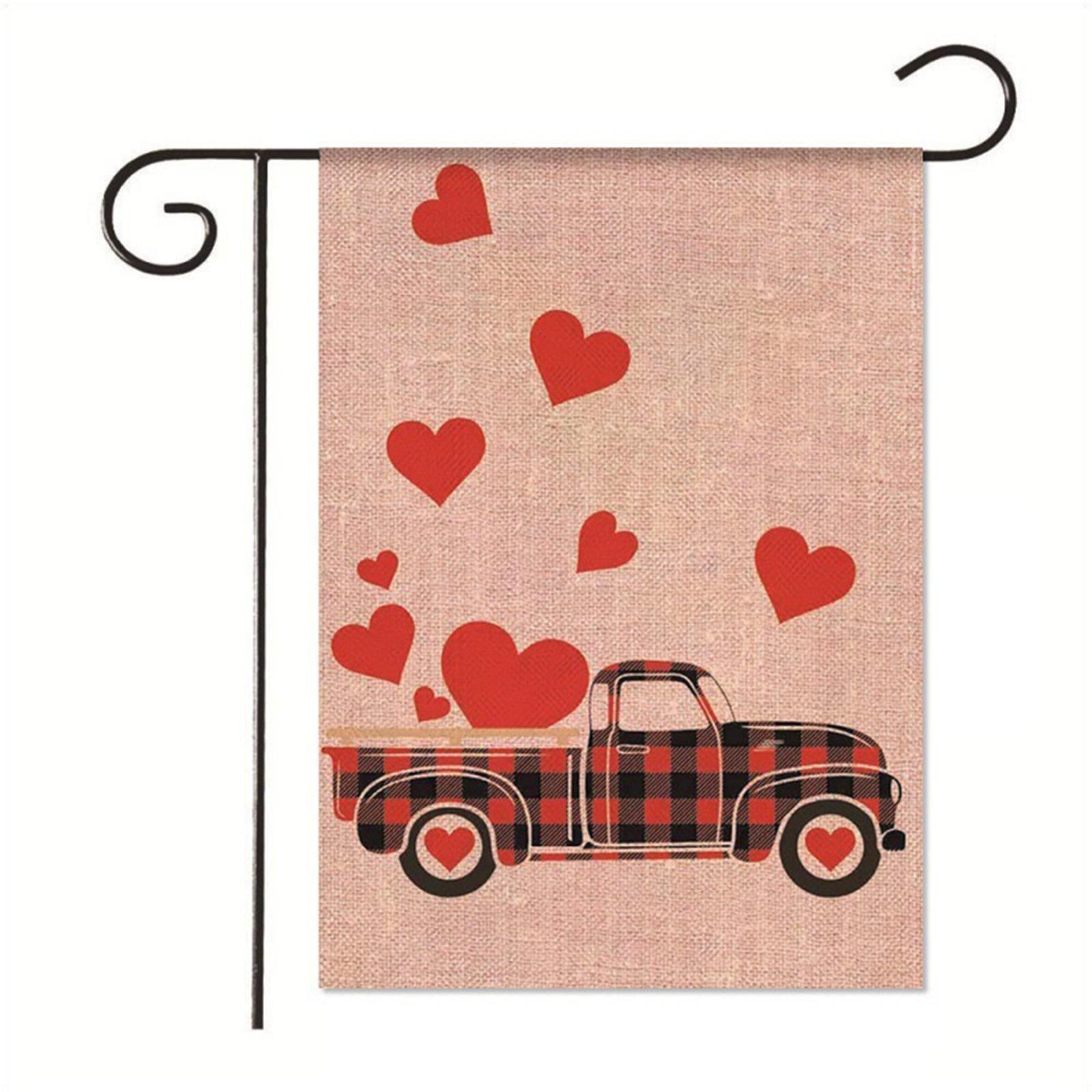 Valentine's Day Flag Valentine Flag Garden Flag for Outside Backyard Veranda Style A