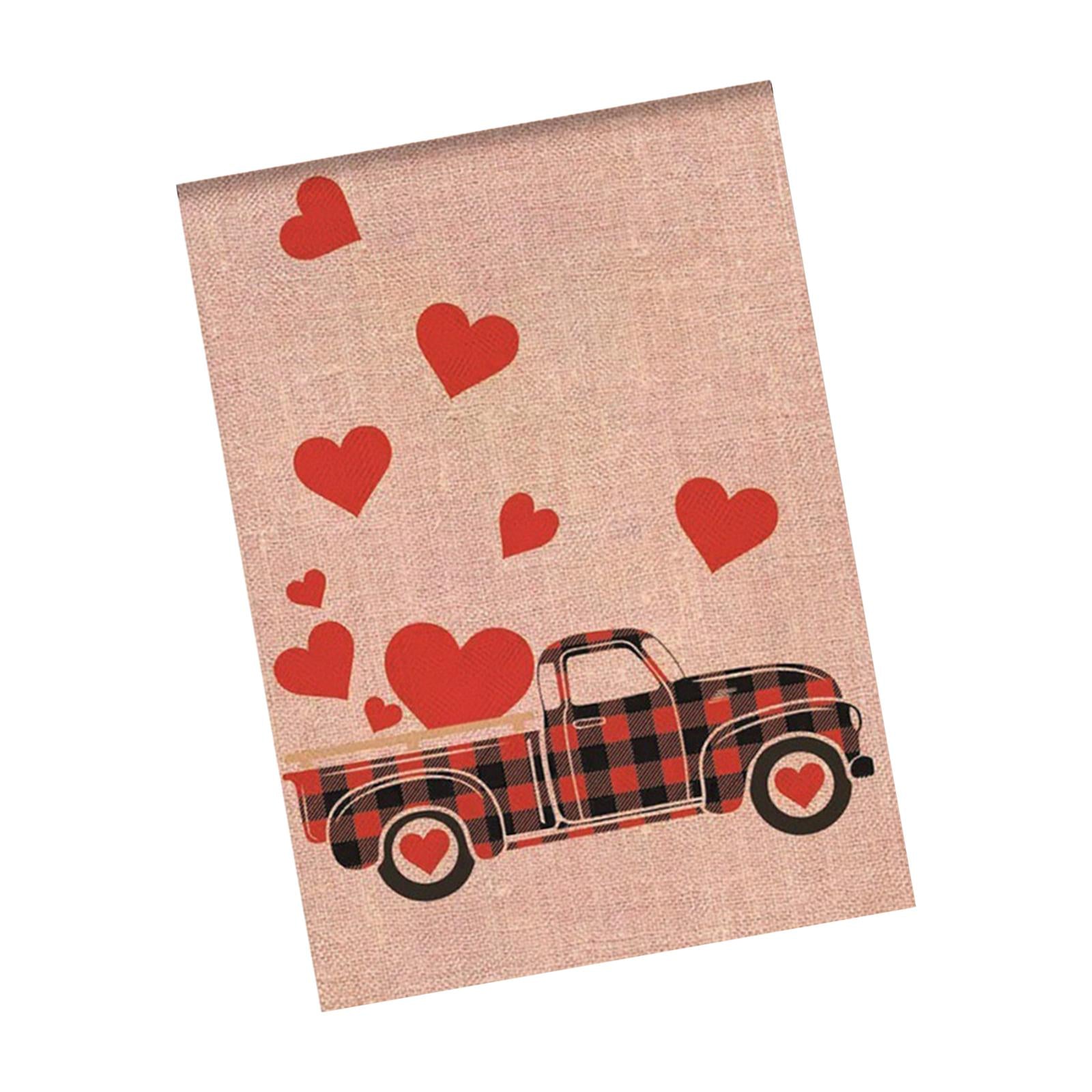 Valentine's Day Flag Valentine Flag Garden Flag for Outside Backyard Veranda Style C