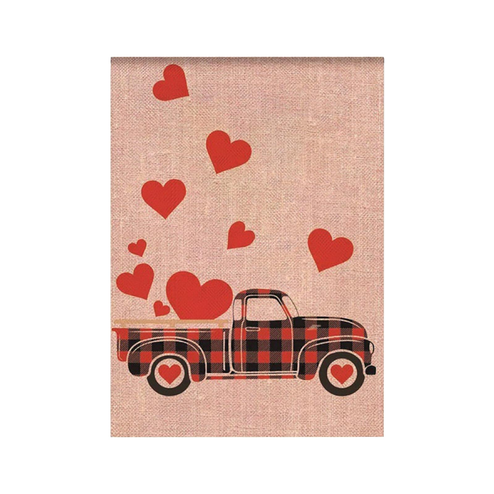 Valentine's Day Flag Valentine Flag Garden Flag for Outside Backyard Veranda Style C