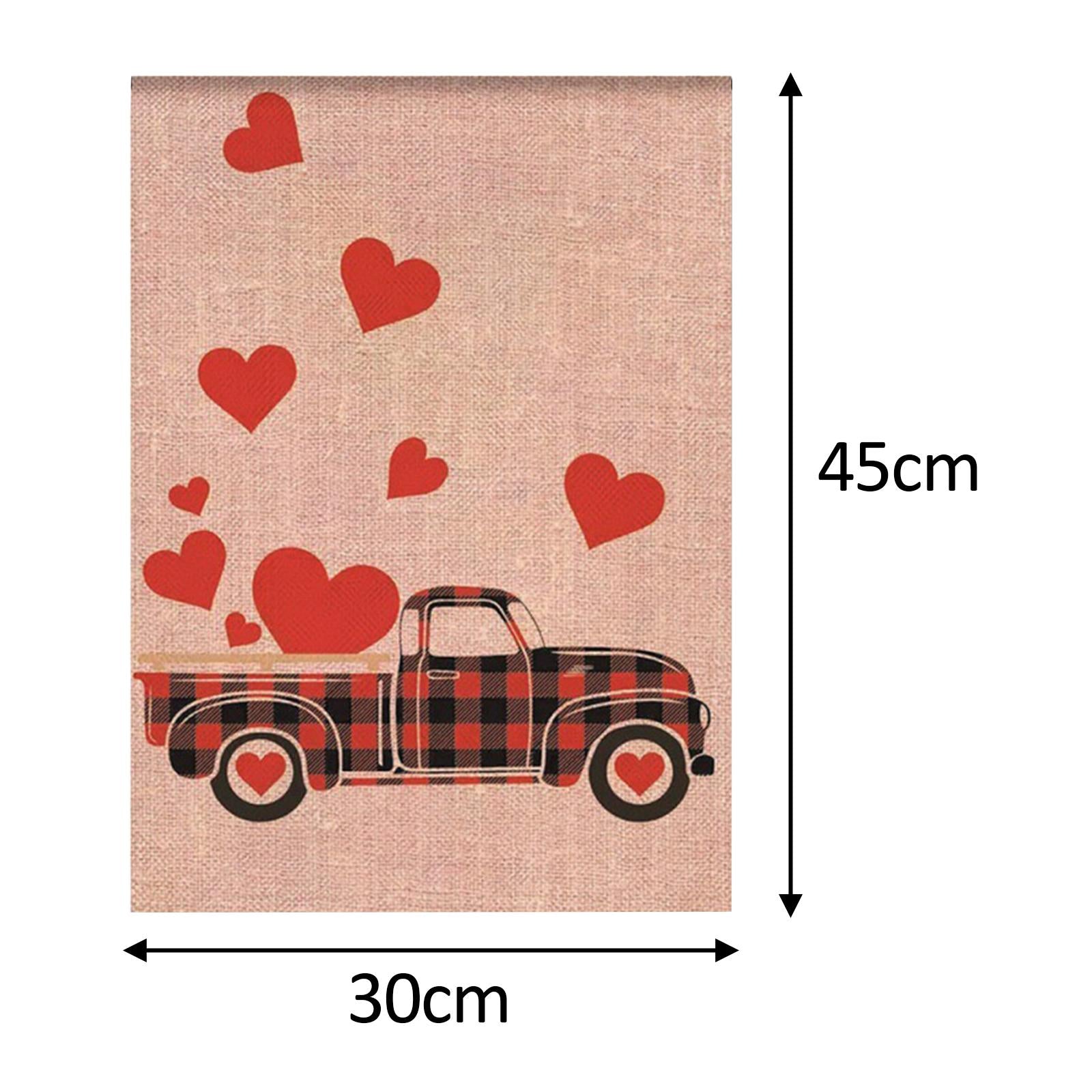 Valentine's Day Flag Valentine Flag Garden Flag for Outside Backyard Veranda Style C