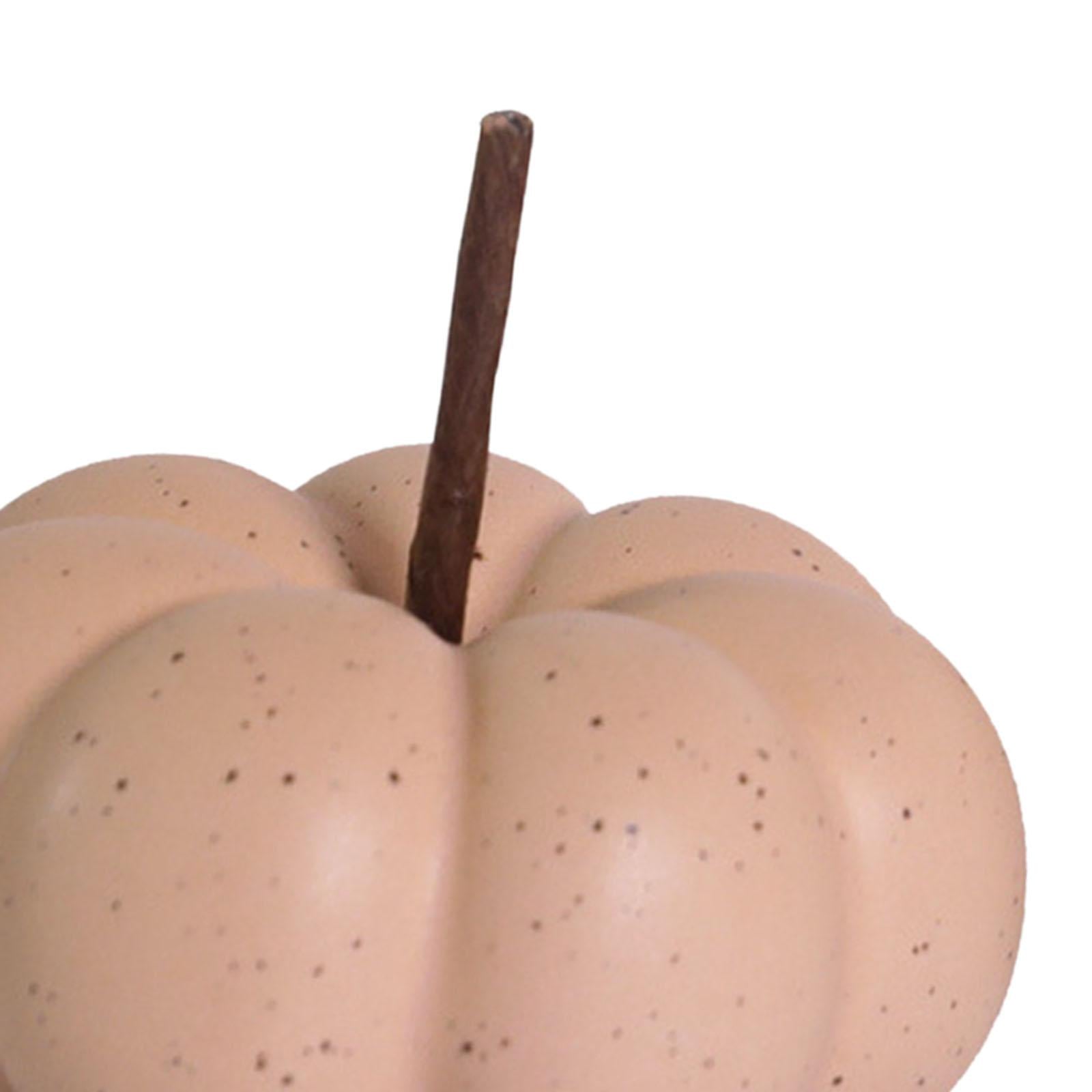 Fake Pumpkins Model Ceramic Artificial Pumpkins for Halloween Fireplace Fall Pink