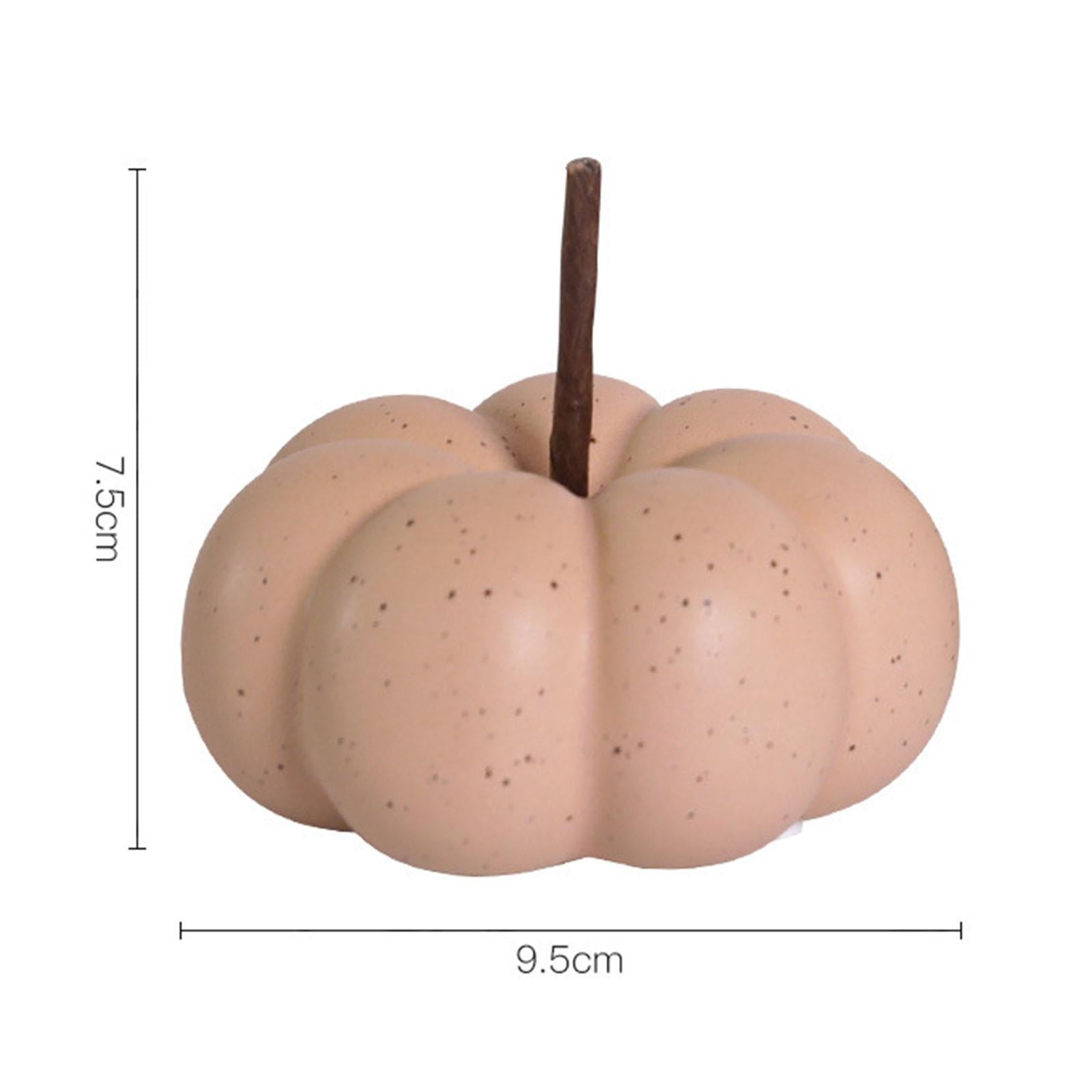 Fake Pumpkins Model Ceramic Artificial Pumpkins for Halloween Fireplace Fall Pink