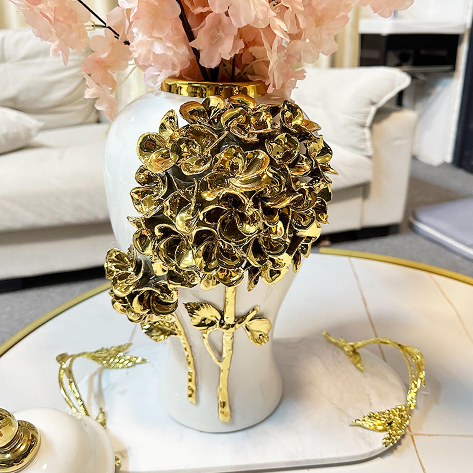 Ceramic Vase Decoration Porcelain Ginger Jar for Storage Tank Bedroom Floral