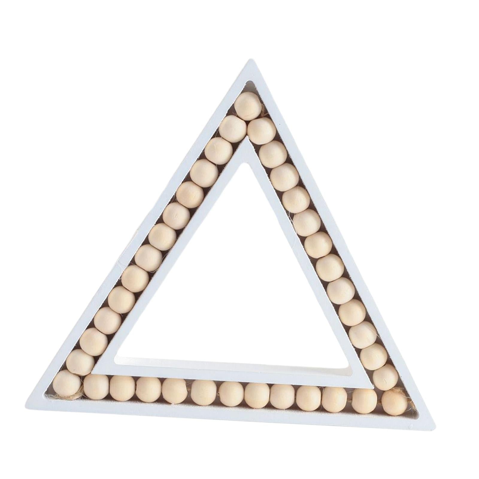 Triangle Decoration Aesthetic Wooden Handicraft for Shelf Office Dining Room 15.5x18x2cm