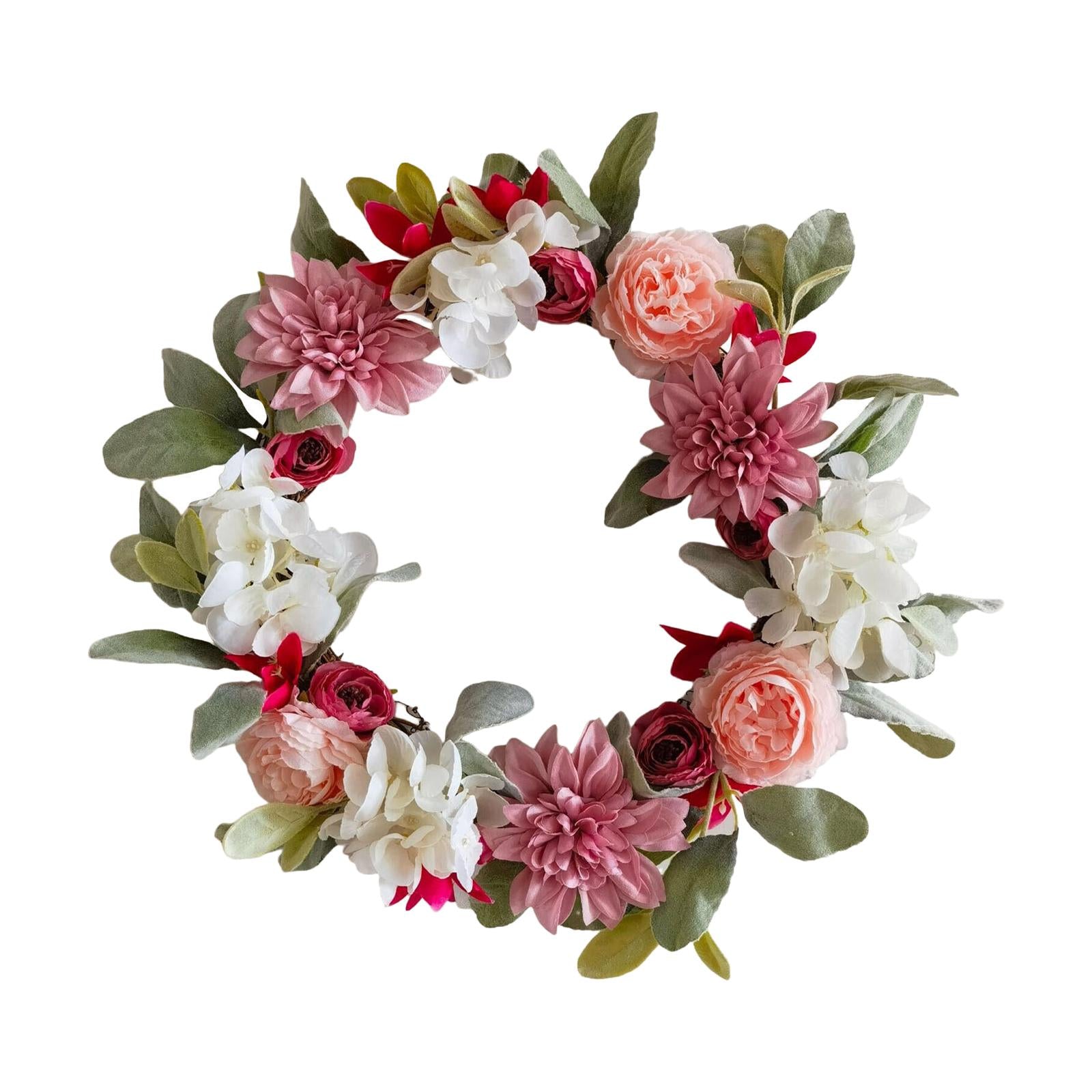Peony Garland Artificial Rose Flowers Hotel Outside Spring Wreath Front Door