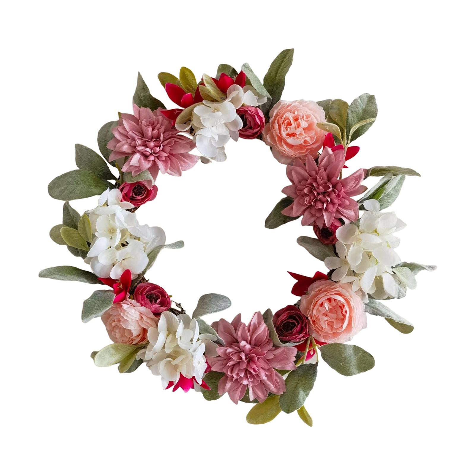 Peony Garland Artificial Rose Flowers Hotel Outside Spring Wreath Front Door