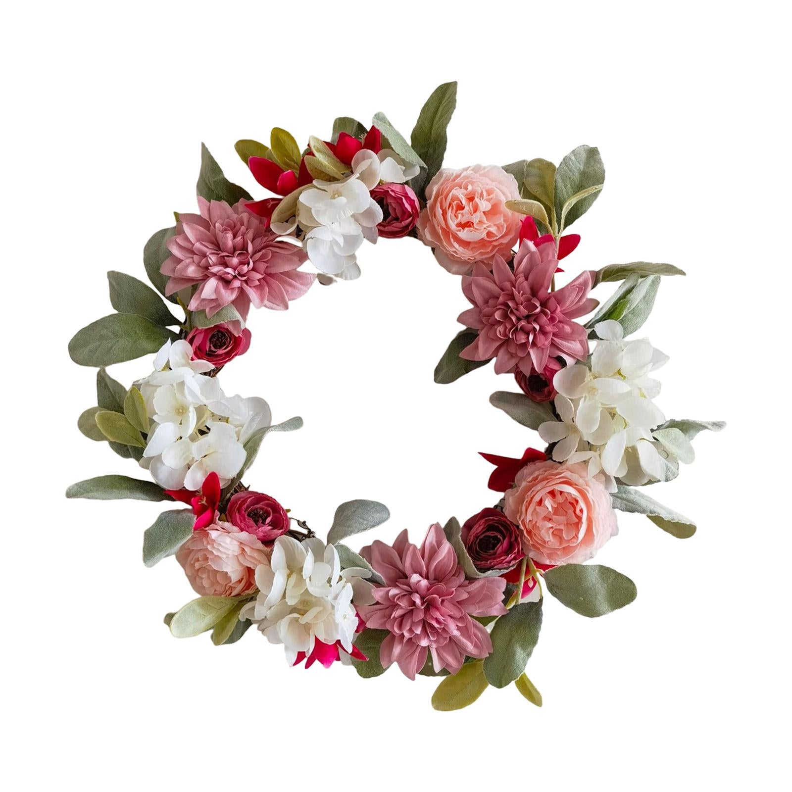 Peony Garland Artificial Rose Flowers Hotel Outside Spring Wreath Front Door