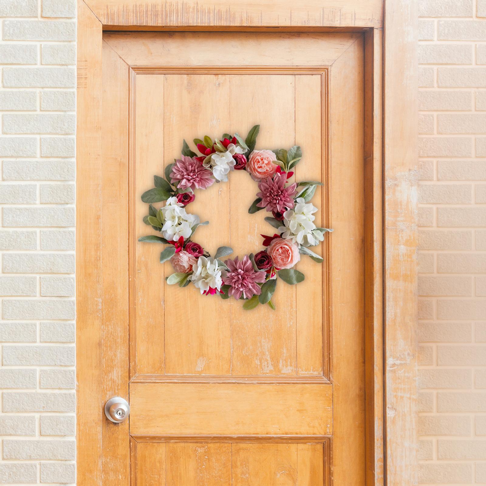 Peony Garland Artificial Rose Flowers Hotel Outside Spring Wreath Front Door