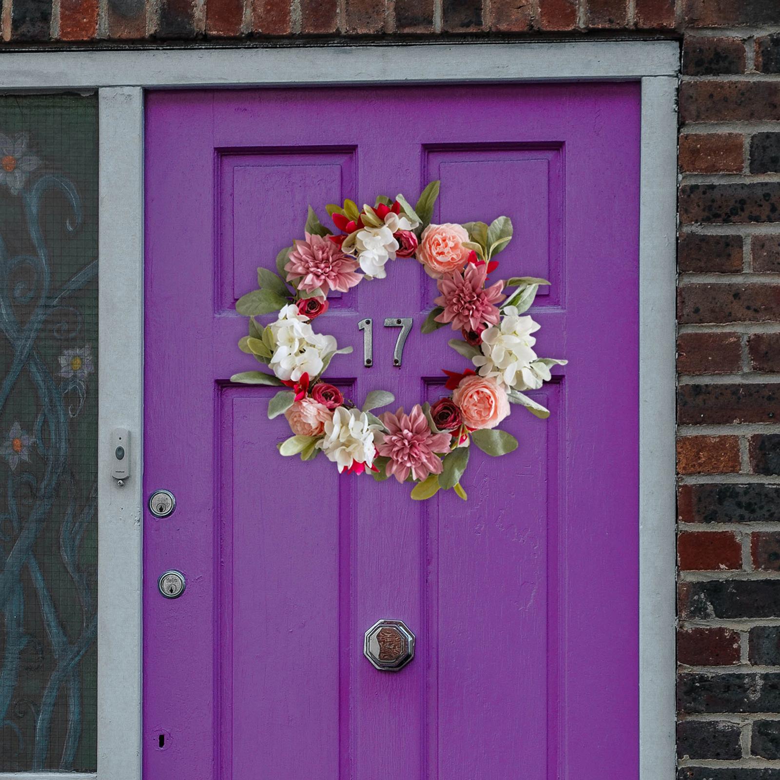 Peony Garland Artificial Rose Flowers Hotel Outside Spring Wreath Front Door
